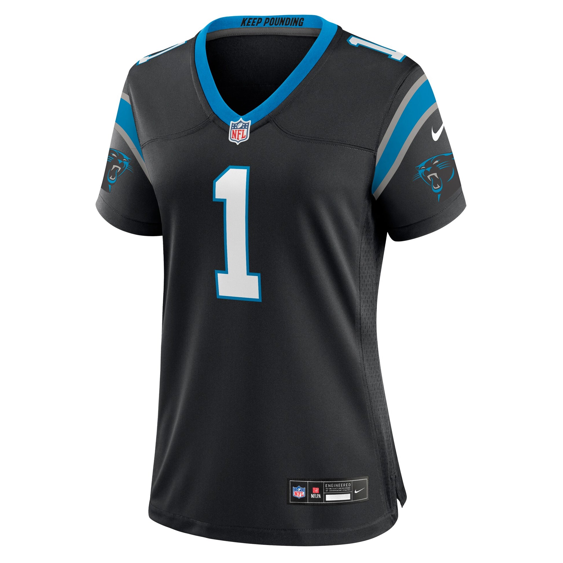 Number 1 Mom Carolina Panthers Nike Women's Game Jersey - Black