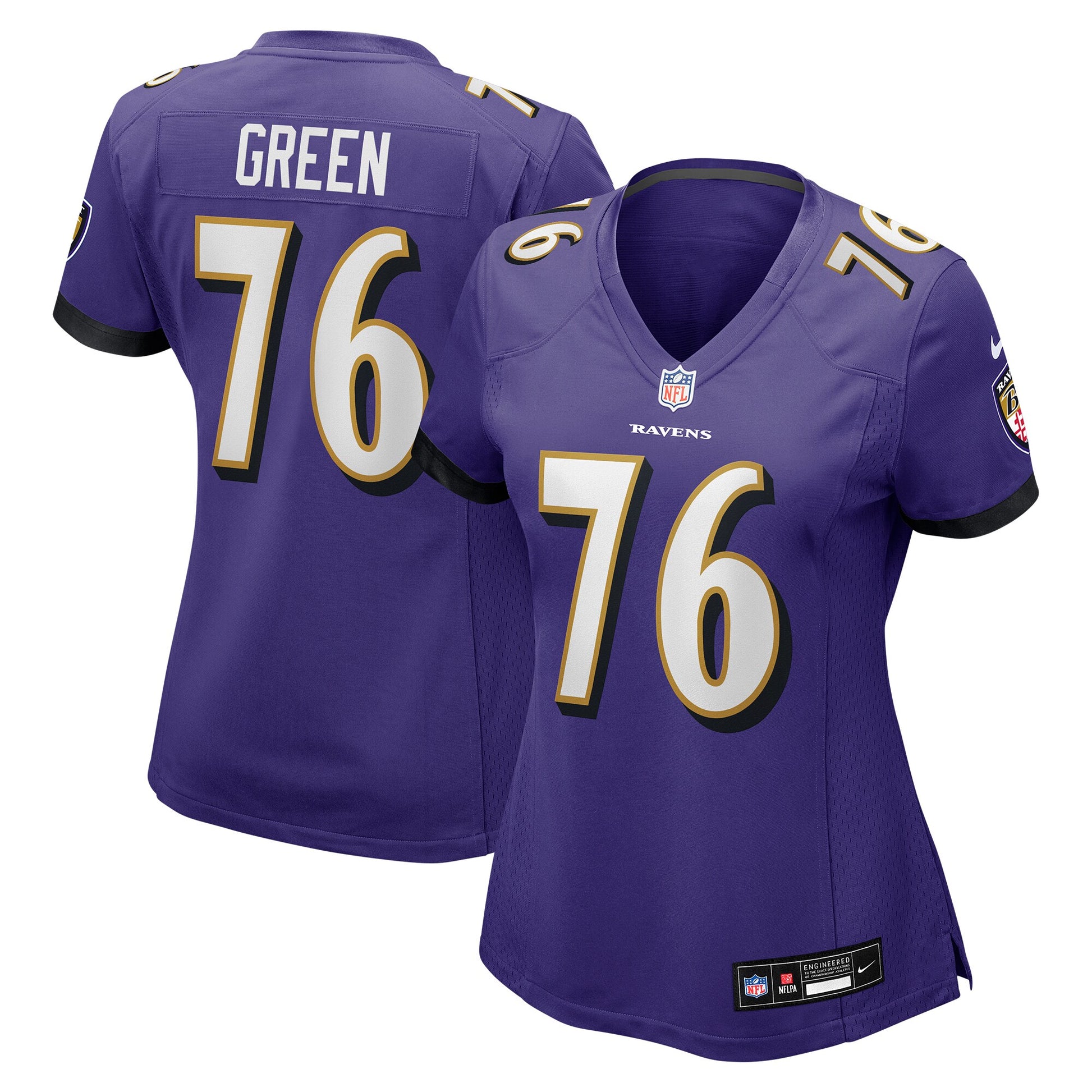 Kenyon Green Baltimore Ravens Nike Women's Team Game Jersey -  Purple