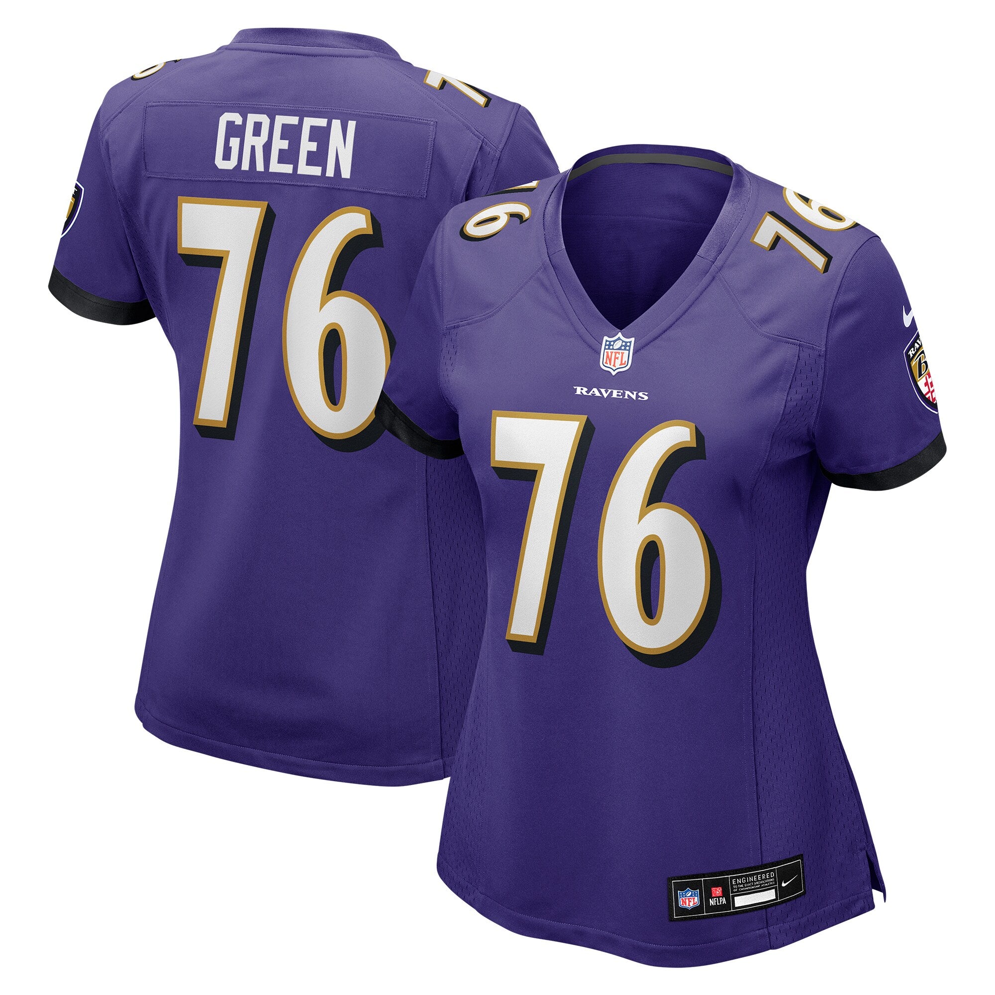 Kenyon Green Baltimore Ravens Nike Women's Team Game Jersey -  Purple