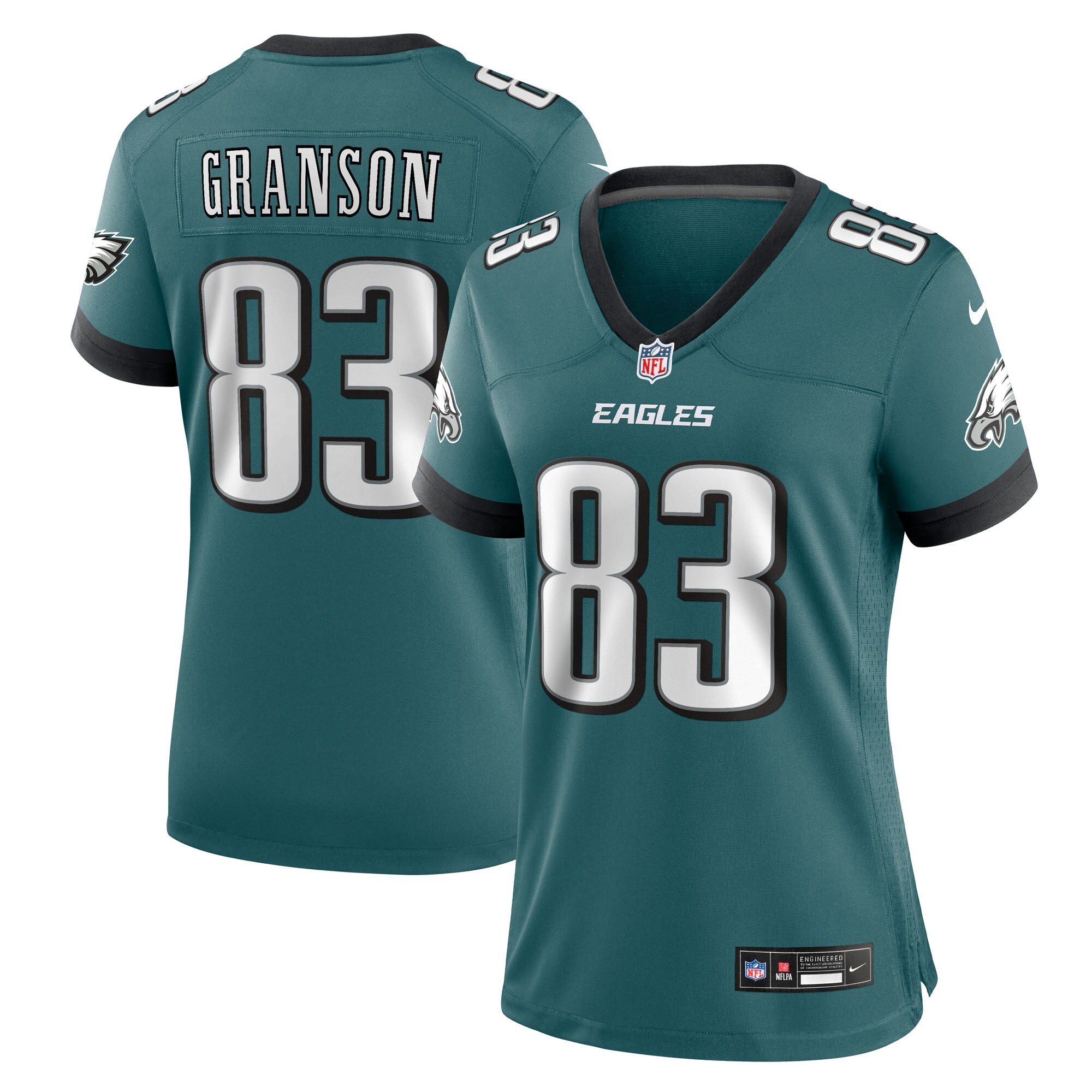 Kylen Granson Philadelphia Eagles Nike Women's Team Game Jersey - Midnight Green
