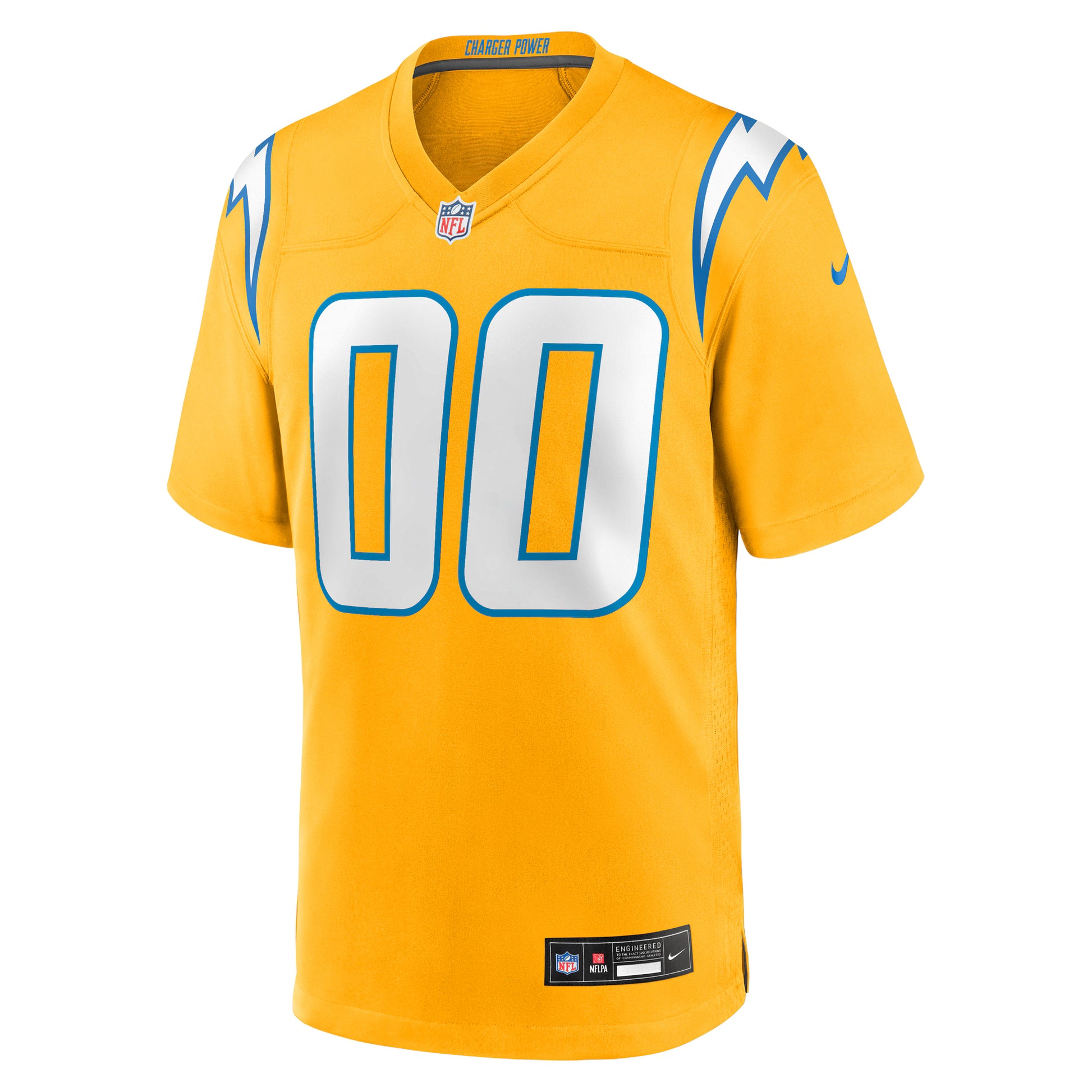 Los Angeles Chargers Nike Alternate Charger Power Game Custom Jersey - Gold