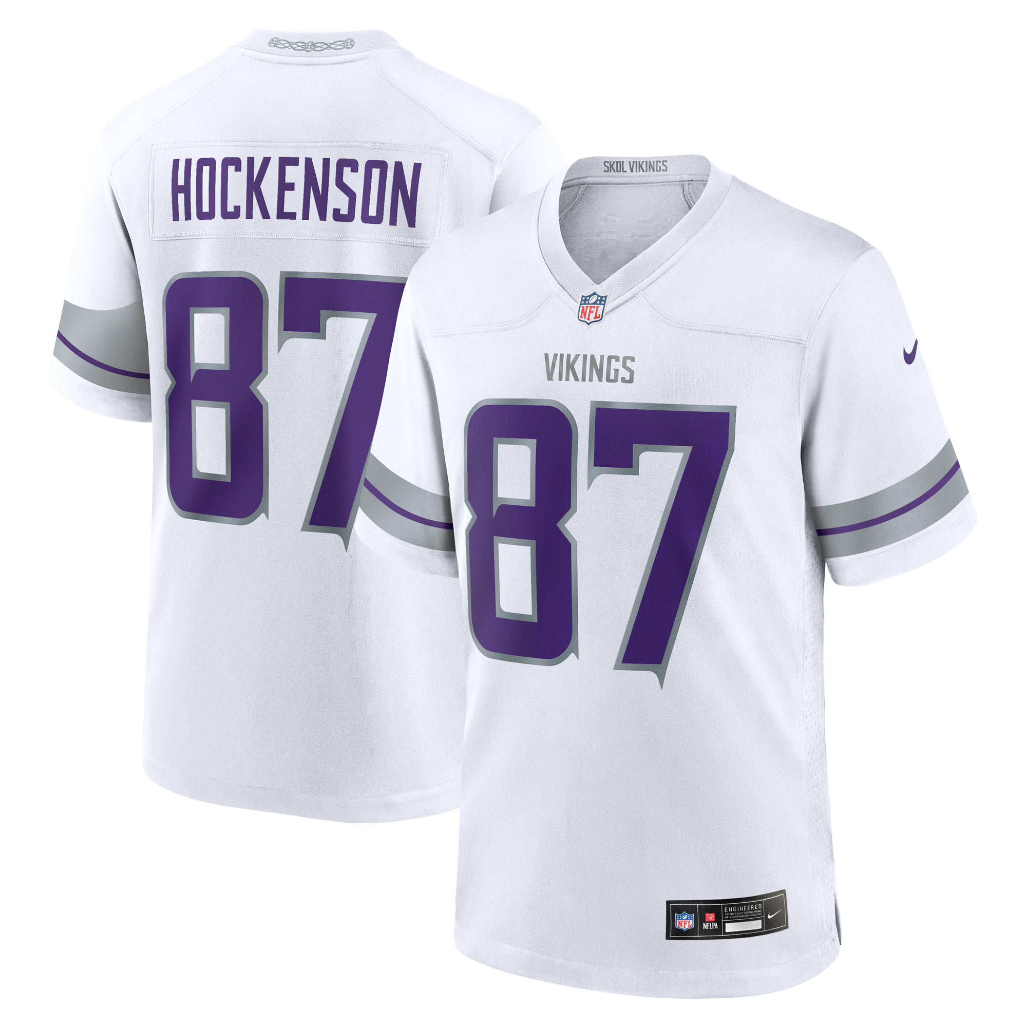 T.J. Hockenson Minnesota Vikings Nike Alternate Game Player Jersey - White