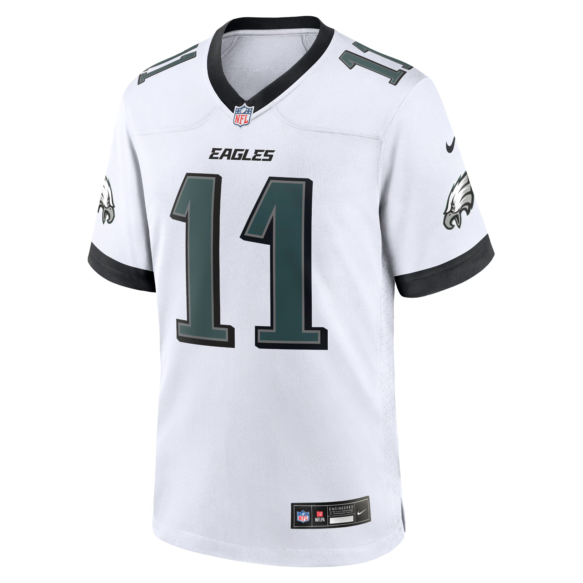 A.J. Brown Philadelphia Eagles Nike White Game Jersey - White