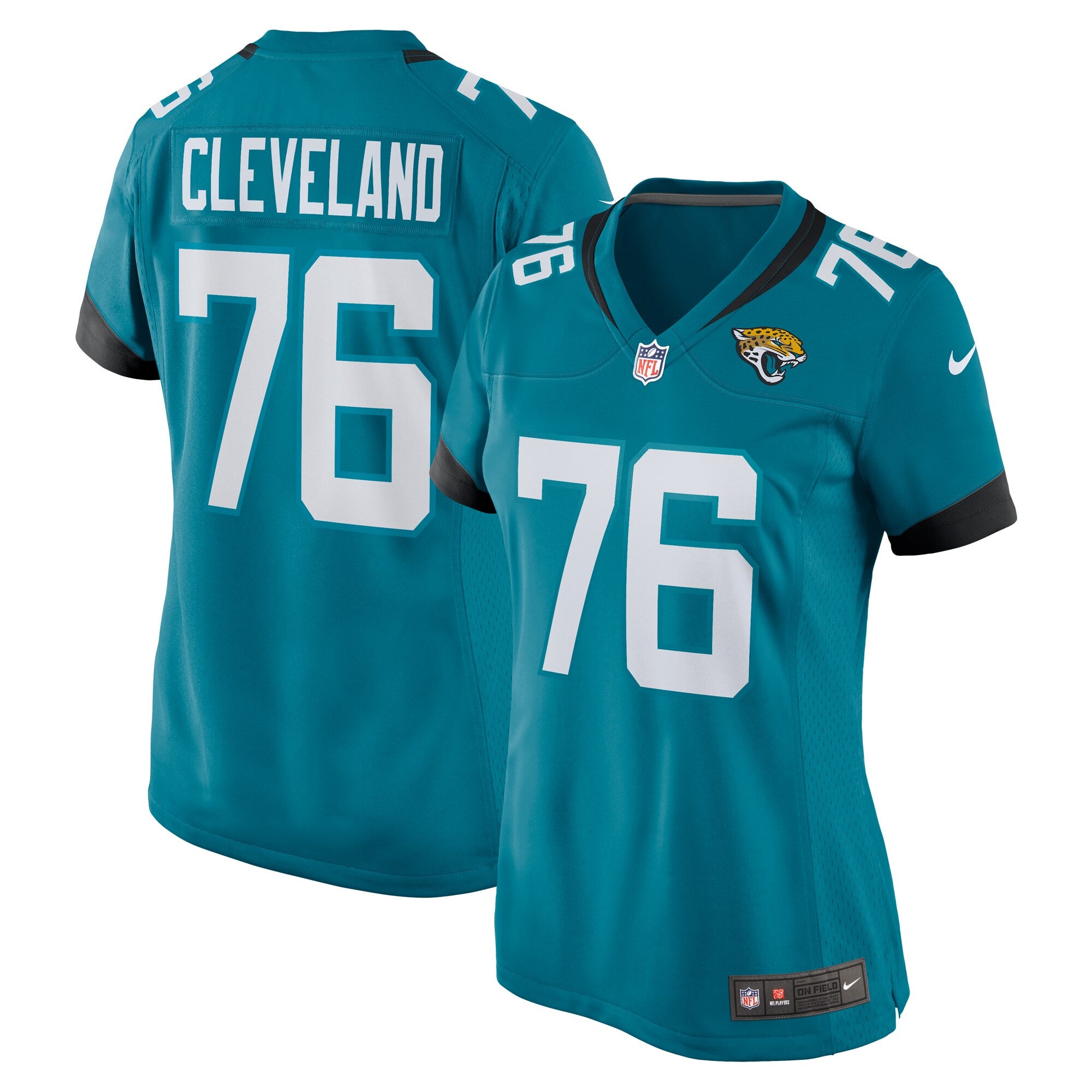 Ezra Cleveland Jacksonville Jaguars Nike Women's  Game Jersey -  Teal