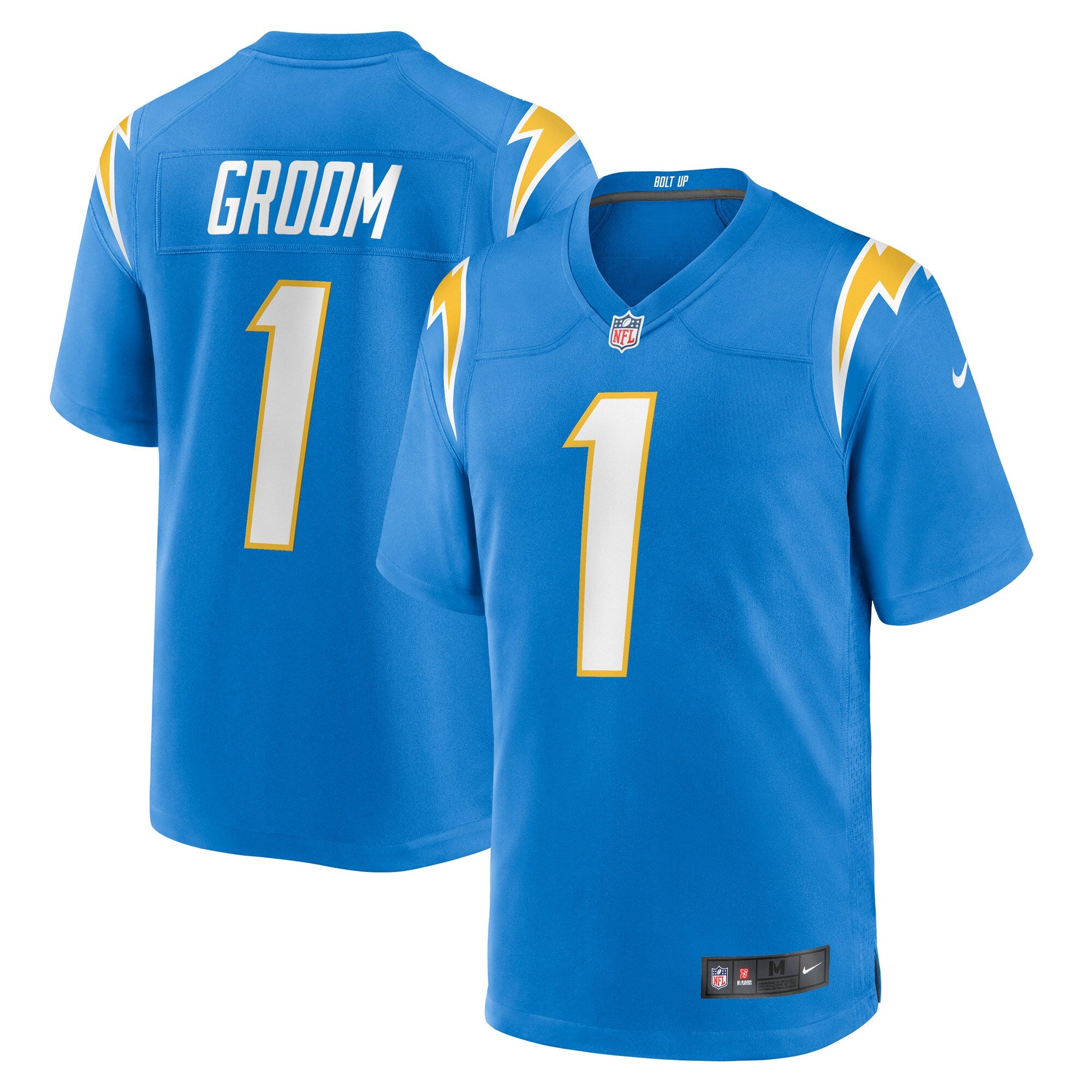 Number 1 Groom Los Angeles Chargers Nike Game Jersey - Powder Blue