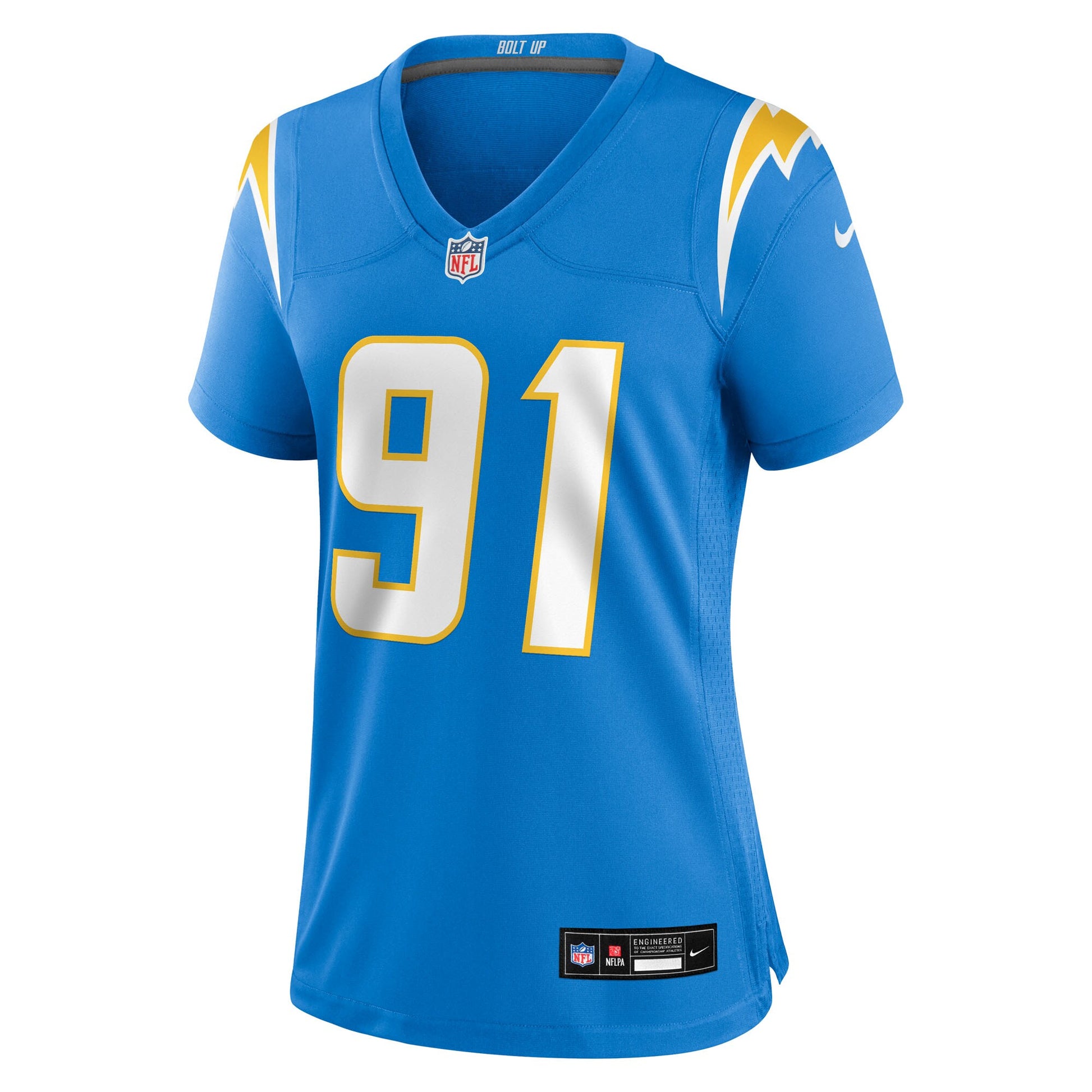 Da'Shawn Hand Los Angeles Chargers Nike Women's Team Game Jersey -  Powder Blue