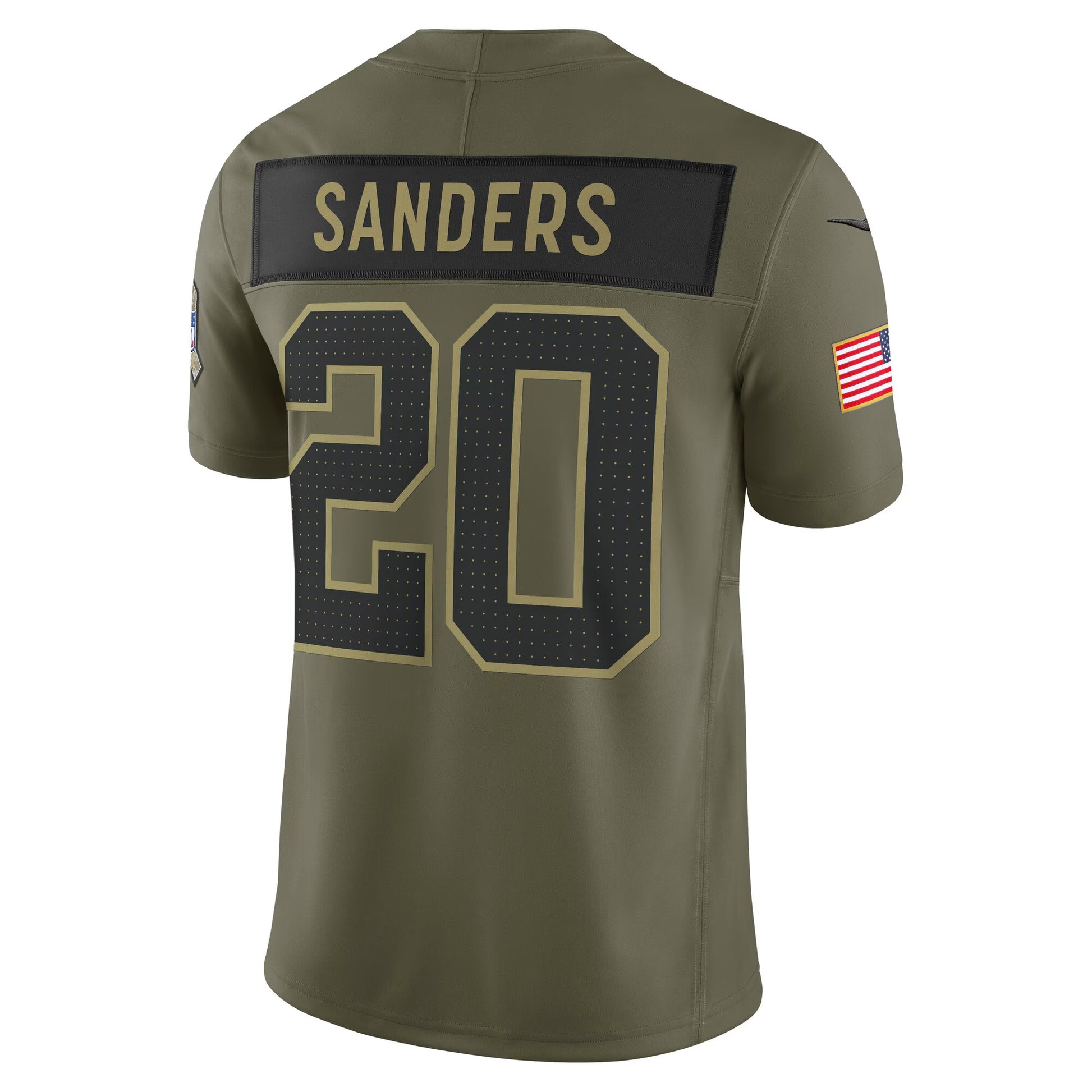 Barry Sanders Detroit Lions Nike 2025 Salute to Service Retired Limited Jersey - Olive