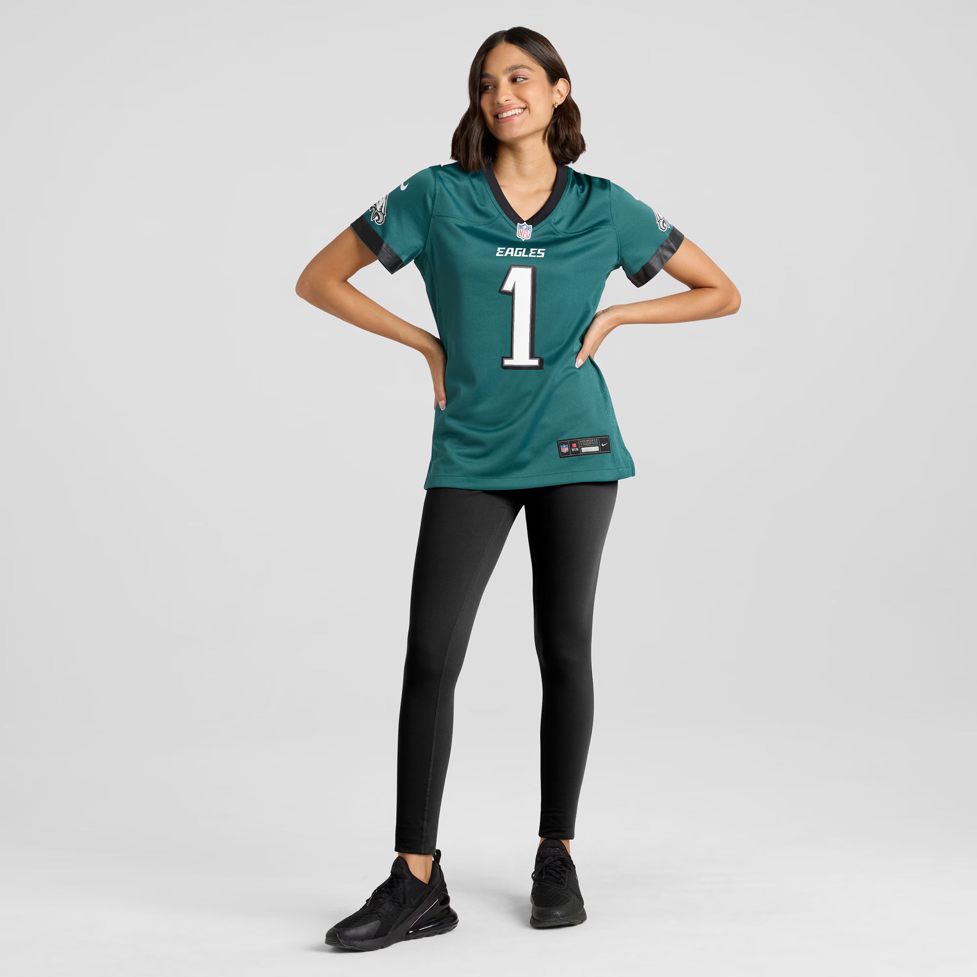 Number 1 Bride Philadelphia Eagles Nike Women's Game Jersey - Midnight Green