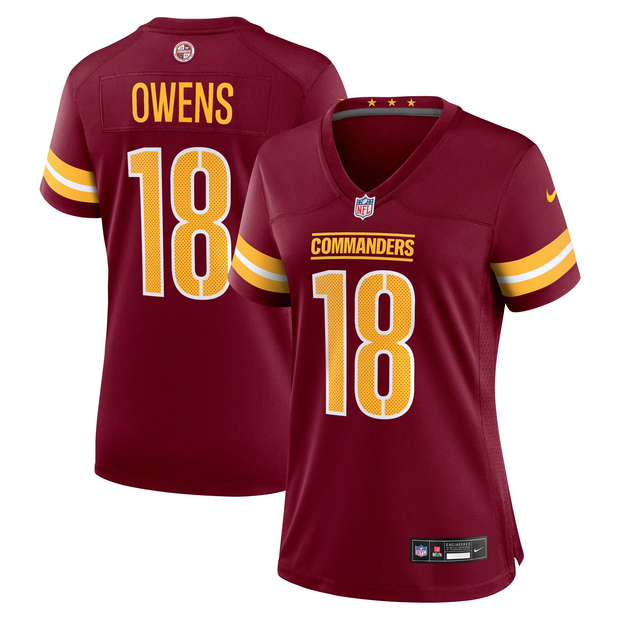 Tyler Owens Washington Commanders Nike Women's Team Game Jersey -  Burgundy