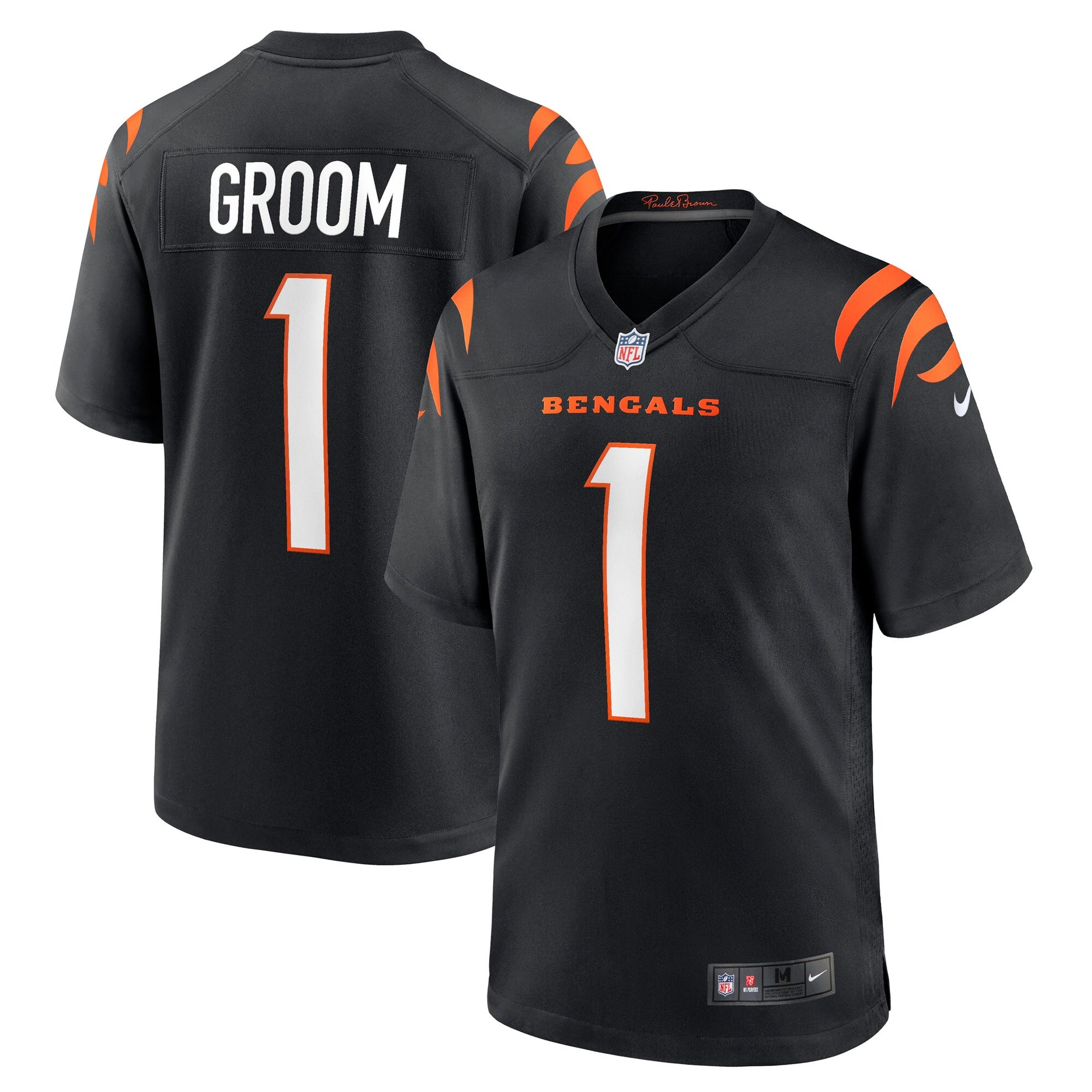 Number 1 Groom Cincinnati Bengals Nike Game Jersey - Black