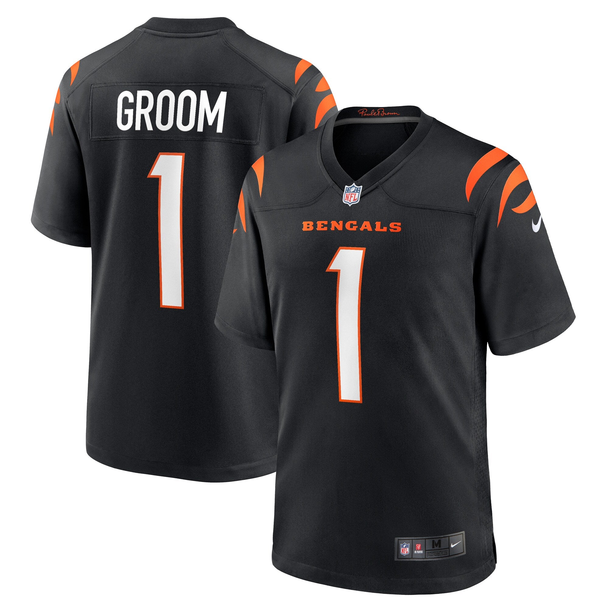 Number 1 Groom Cincinnati Bengals Nike Game Jersey - Black