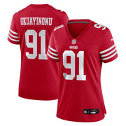 Sam Okuayinonu San Francisco 49ers Nike Women's Team Game Jersey -  Scarlet