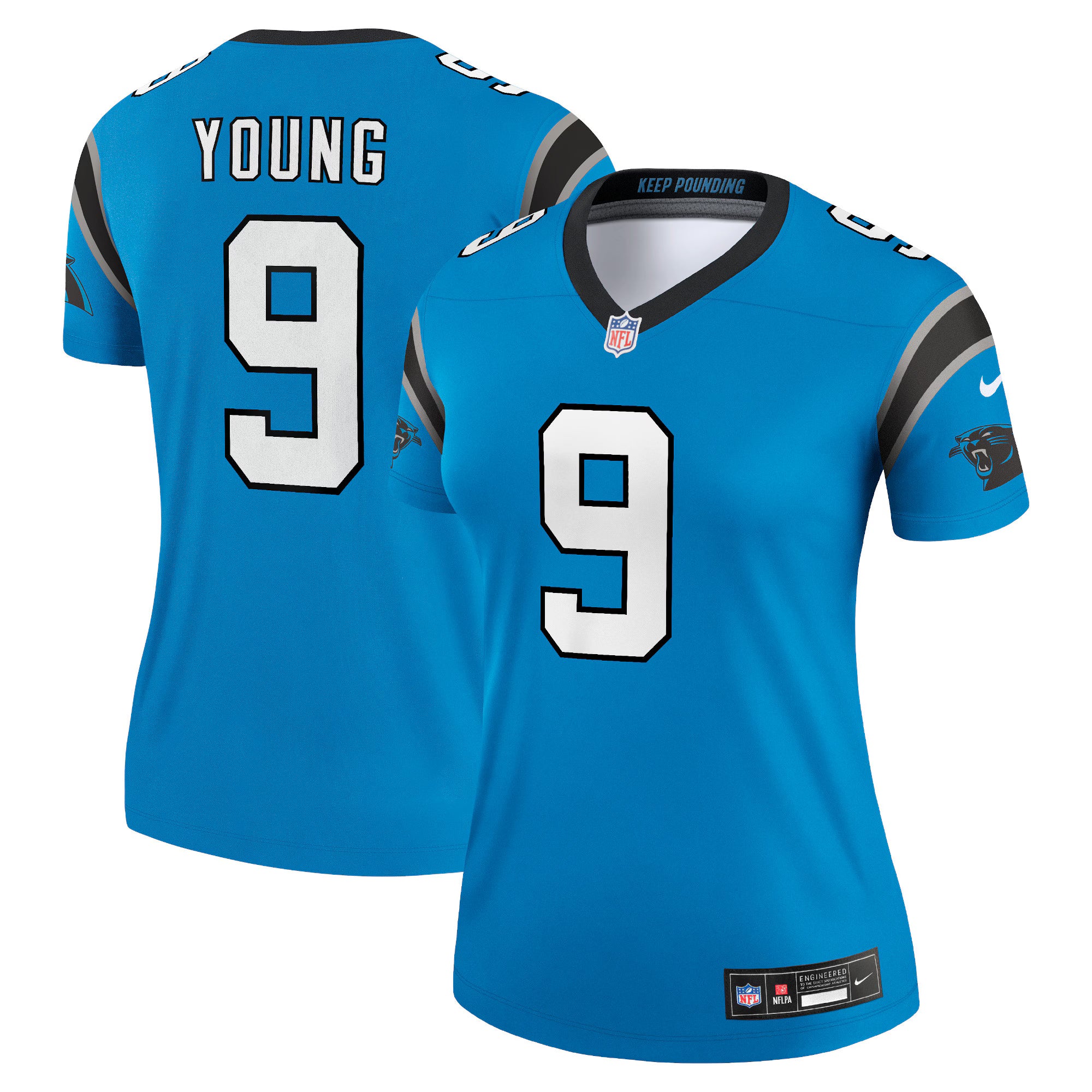 Bryce Young Carolina Panthers Nike Women's Alternate Legend Player Performance Top -  Blue