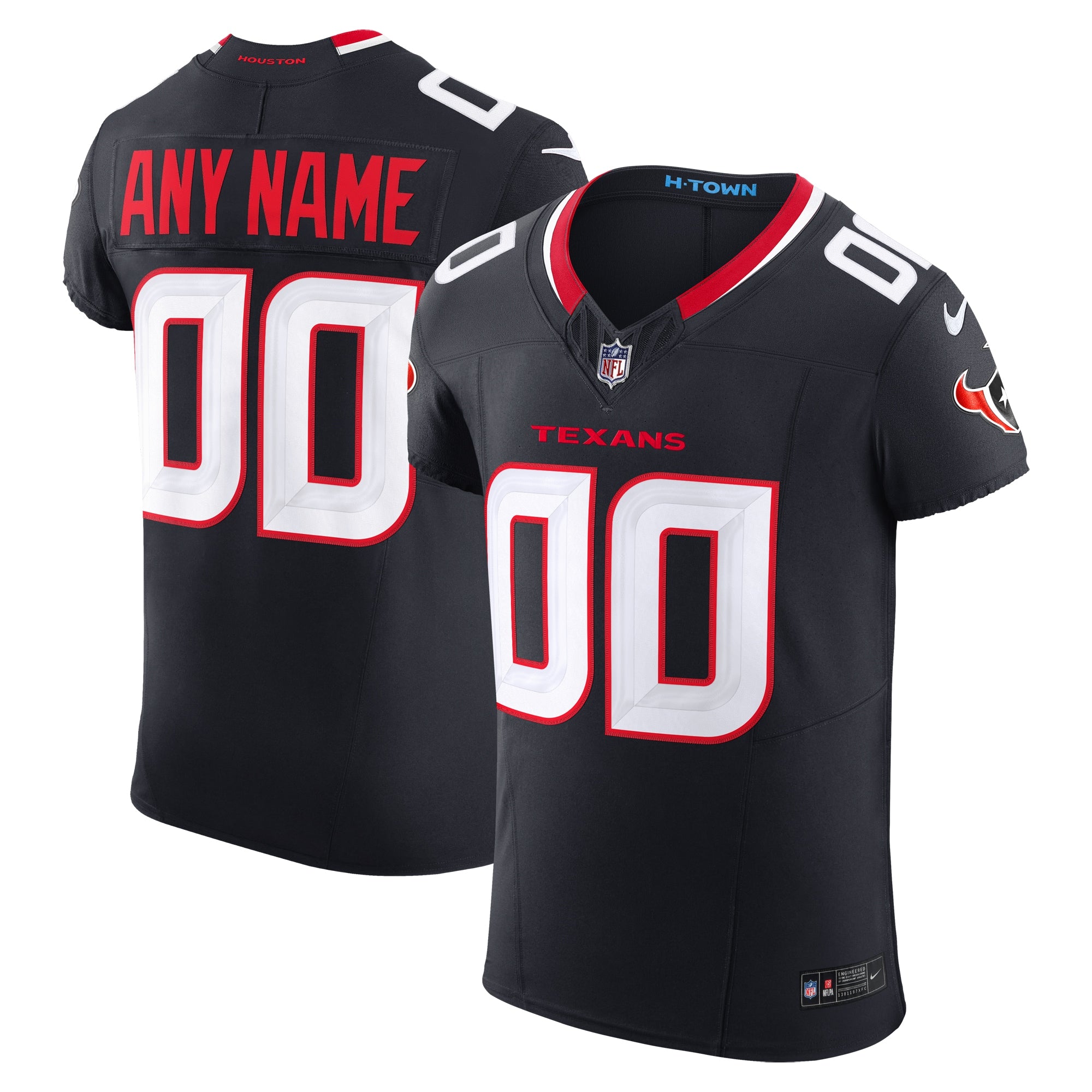 Houston Texans Nike Team Vapor F.U.S.E. Elite Custom Jersey -  Navy