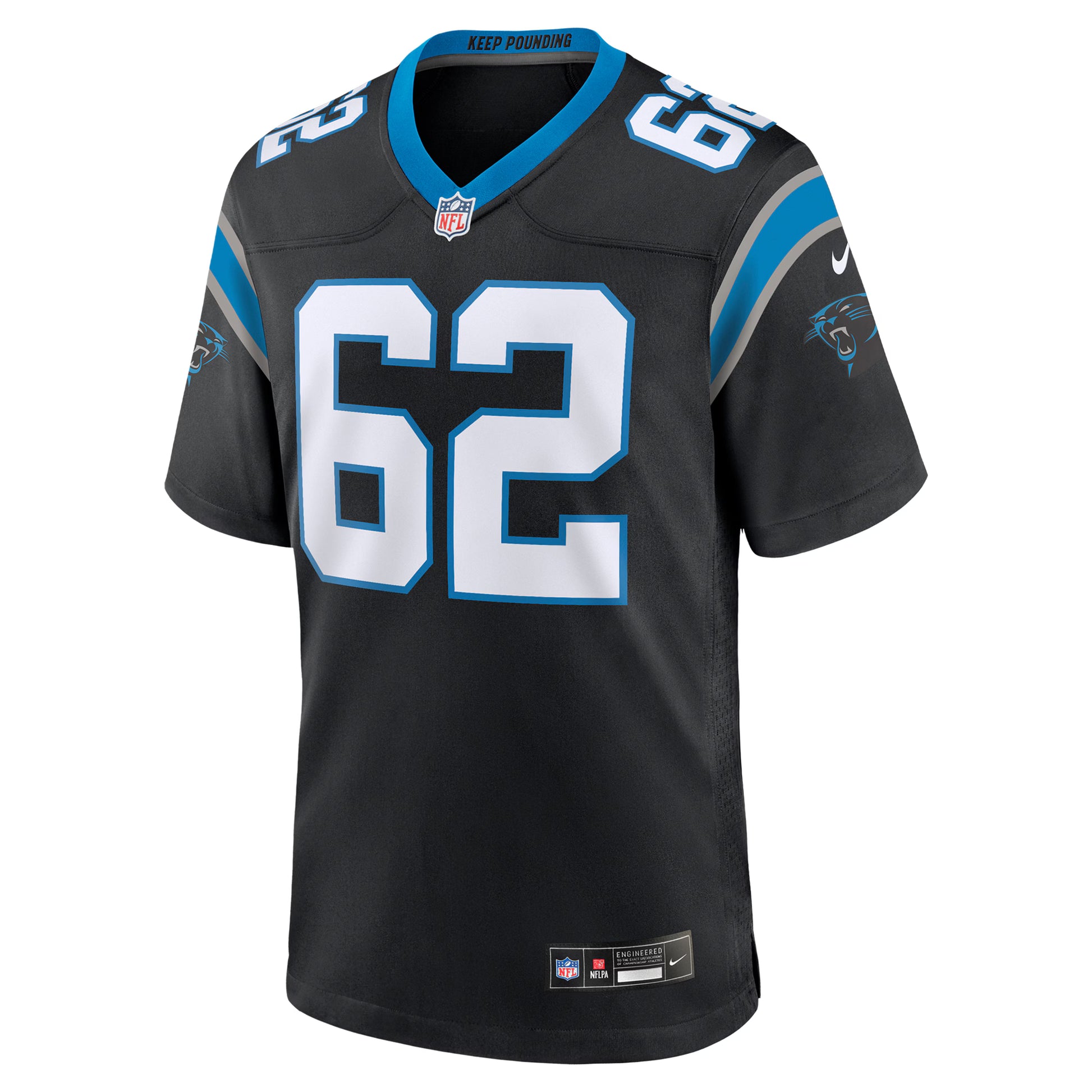 Chandler Zavala Carolina Panthers Nike  Game Jersey -  Black