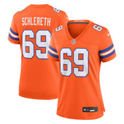 Mark Schlereth Denver Broncos Nike Women's Mile High Collection 1977 Throwback Retired Player Game Jersey - Orange