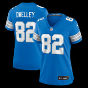 Ross Dwelley Detroit Lions Nike Women's Team Game Jersey -  Blue