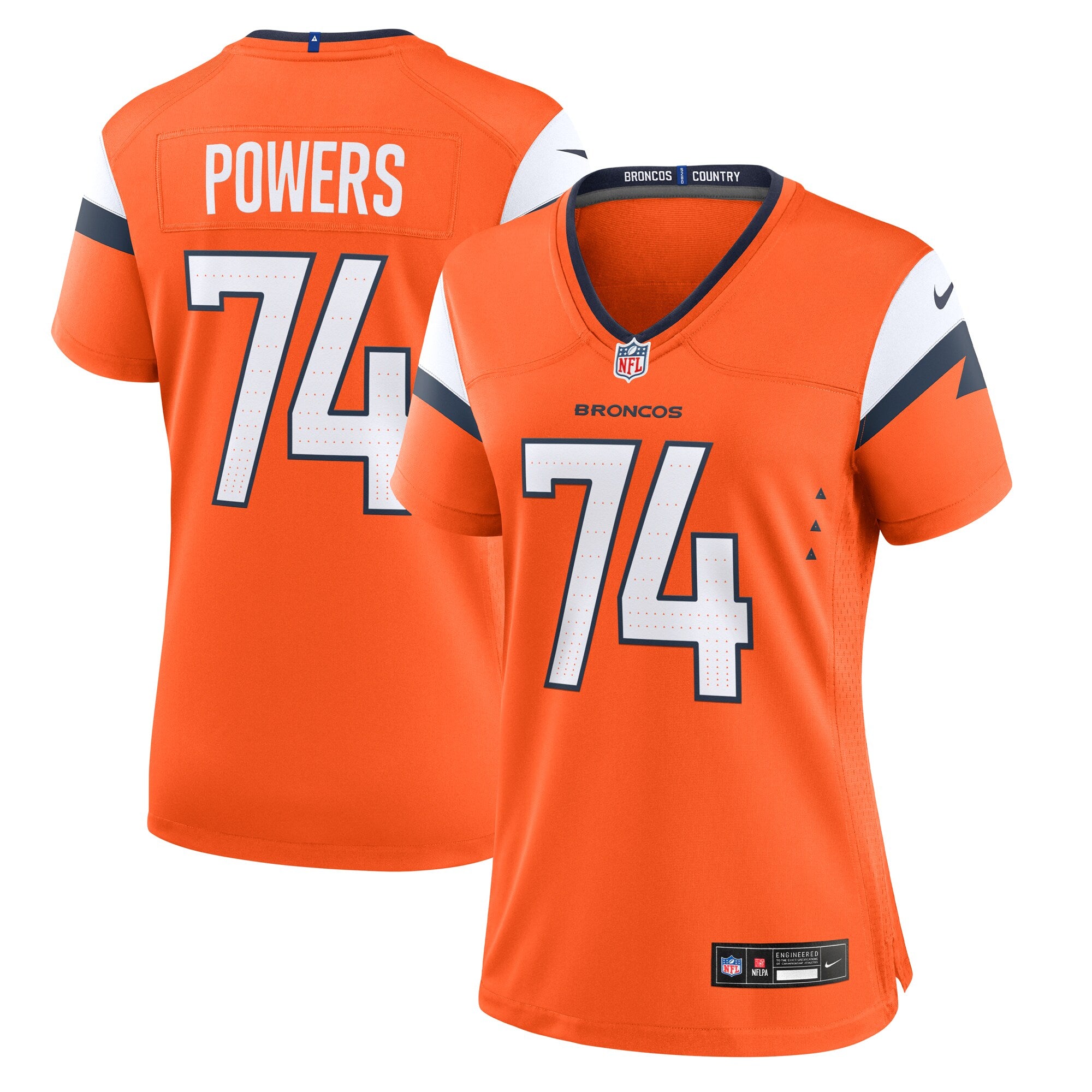 Ben Powers Denver Broncos Nike Women's Team Game Jersey -  Orange