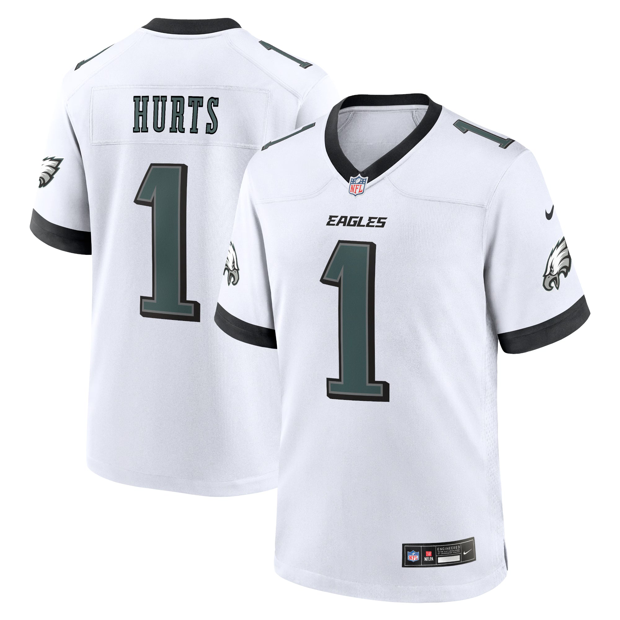 Jalen Hurts Philadelphia Eagles Nike White Game Jersey - White