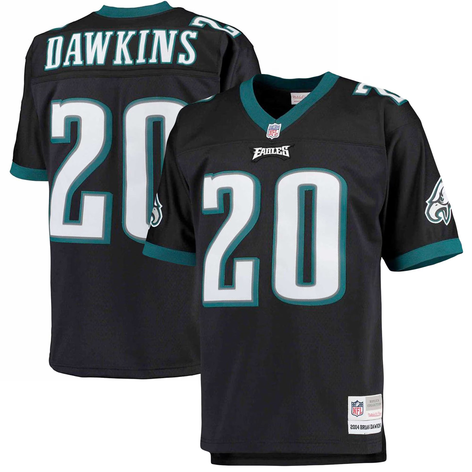 Brian Dawkins Philadelphia Eagles Mitchell &amp; Ness Big &amp; Tall 2004 Retired Player Replica Jersey - Black