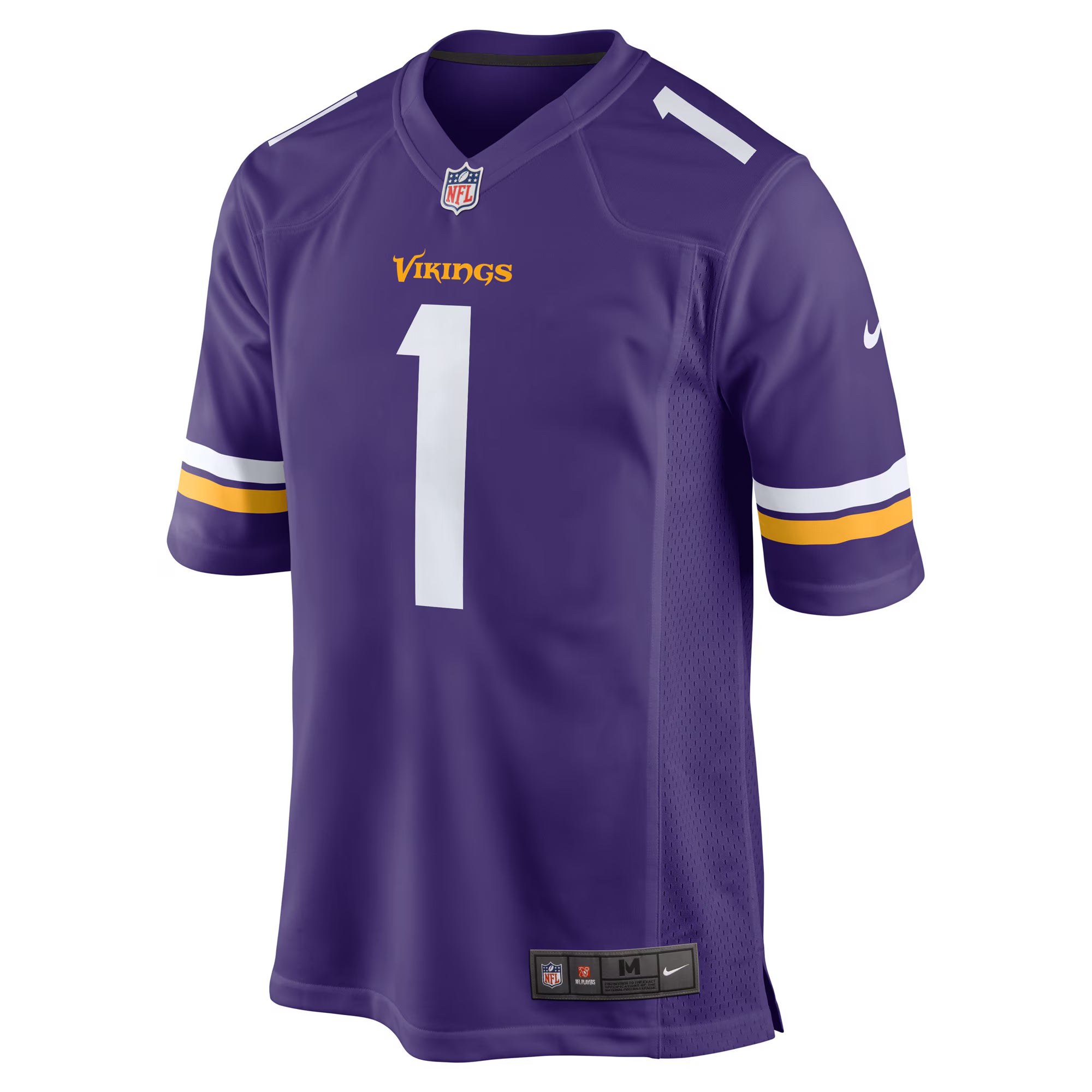 Number 1 Groom Minnesota Vikings Nike Game Jersey - Purple