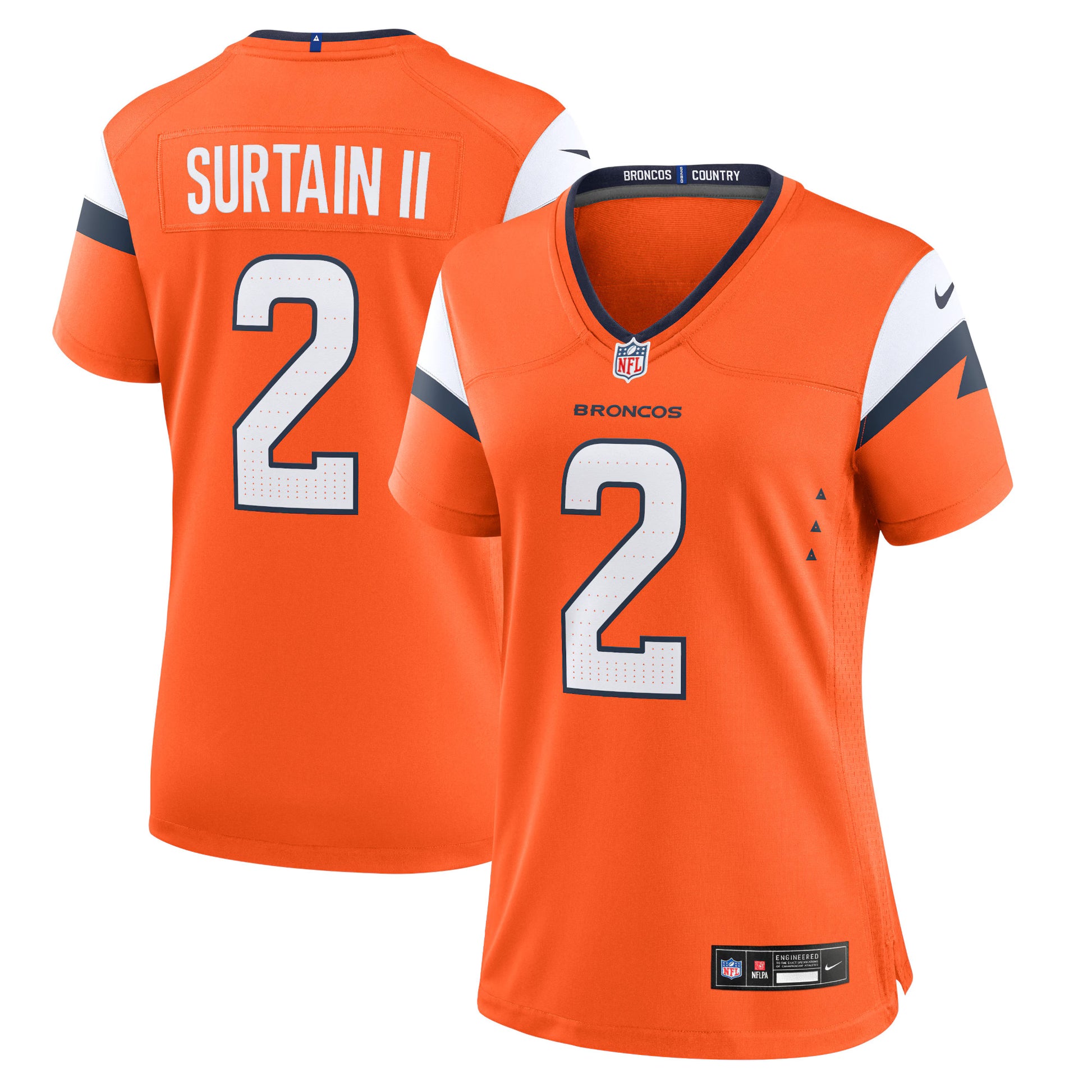 Patrick Surtain II Denver Broncos Nike Women's Mile High Collection Game Jersey - Orange