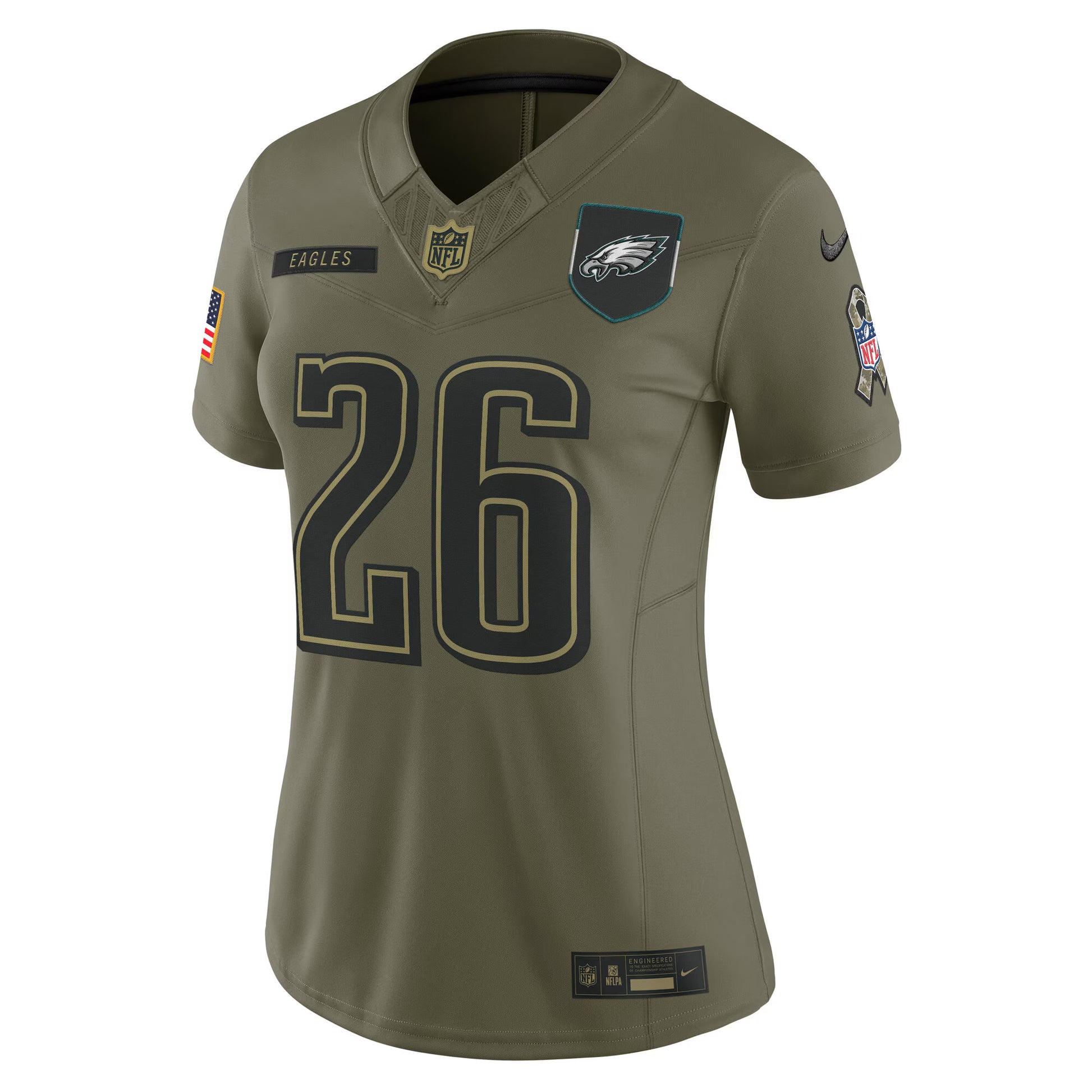 Saquon Barkley Philadelphia Eagles Nike Women's 2025 Salute to Service Limited Jersey - Olive
