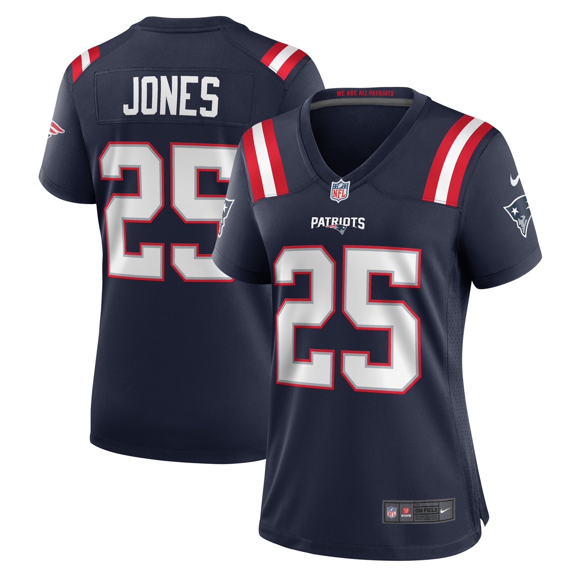 Marcus Jones New England Patriots Nike Women's Game Jersey - Navy