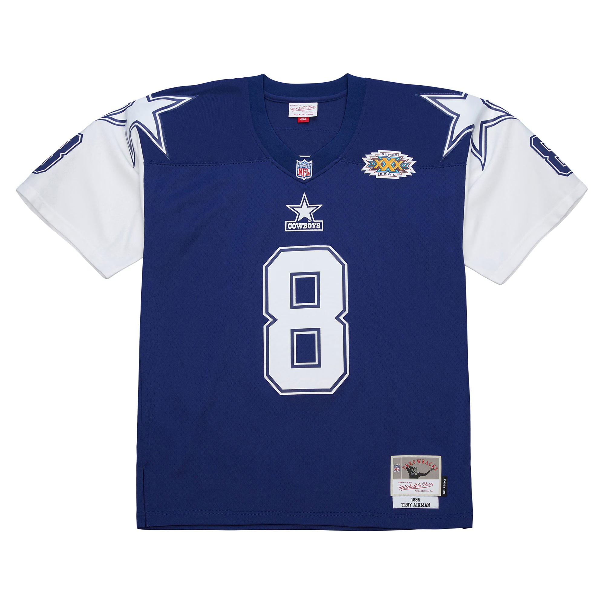 Troy Aikman Dallas Cowboys Mitchell &amp; Ness 1995 Legacy Replica Jersey - Navy