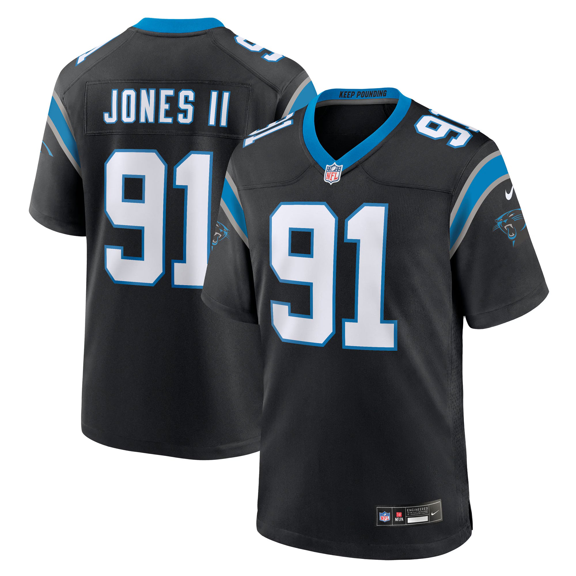 Patrick Jones II Carolina Panthers Nike Team Game Jersey -  Black