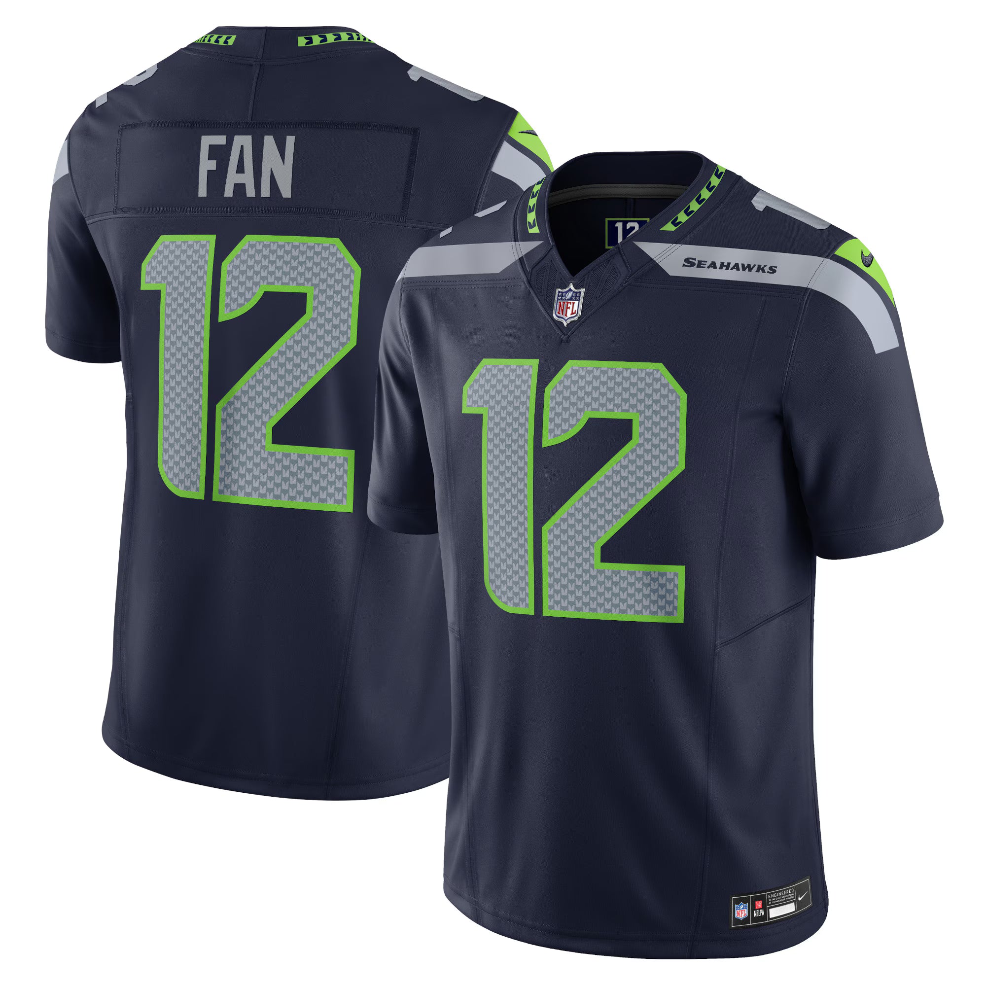 12s Seattle Seahawks Nike Vapor F.U.S.E. Limited Jersey - Navy