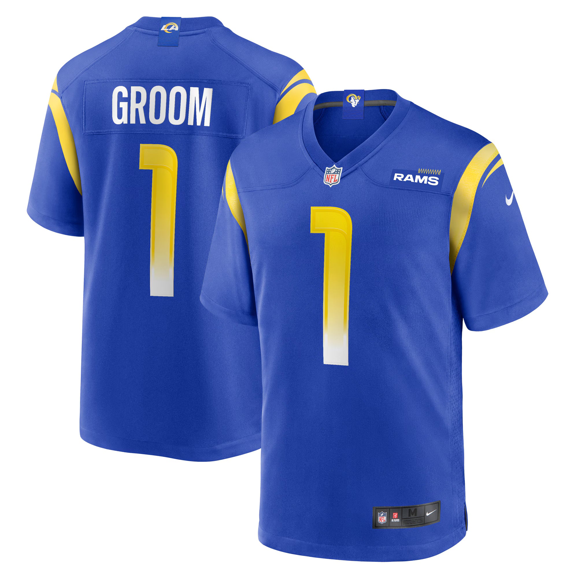 Number 1 Groom Los Angeles Rams Nike Game Jersey - Royal