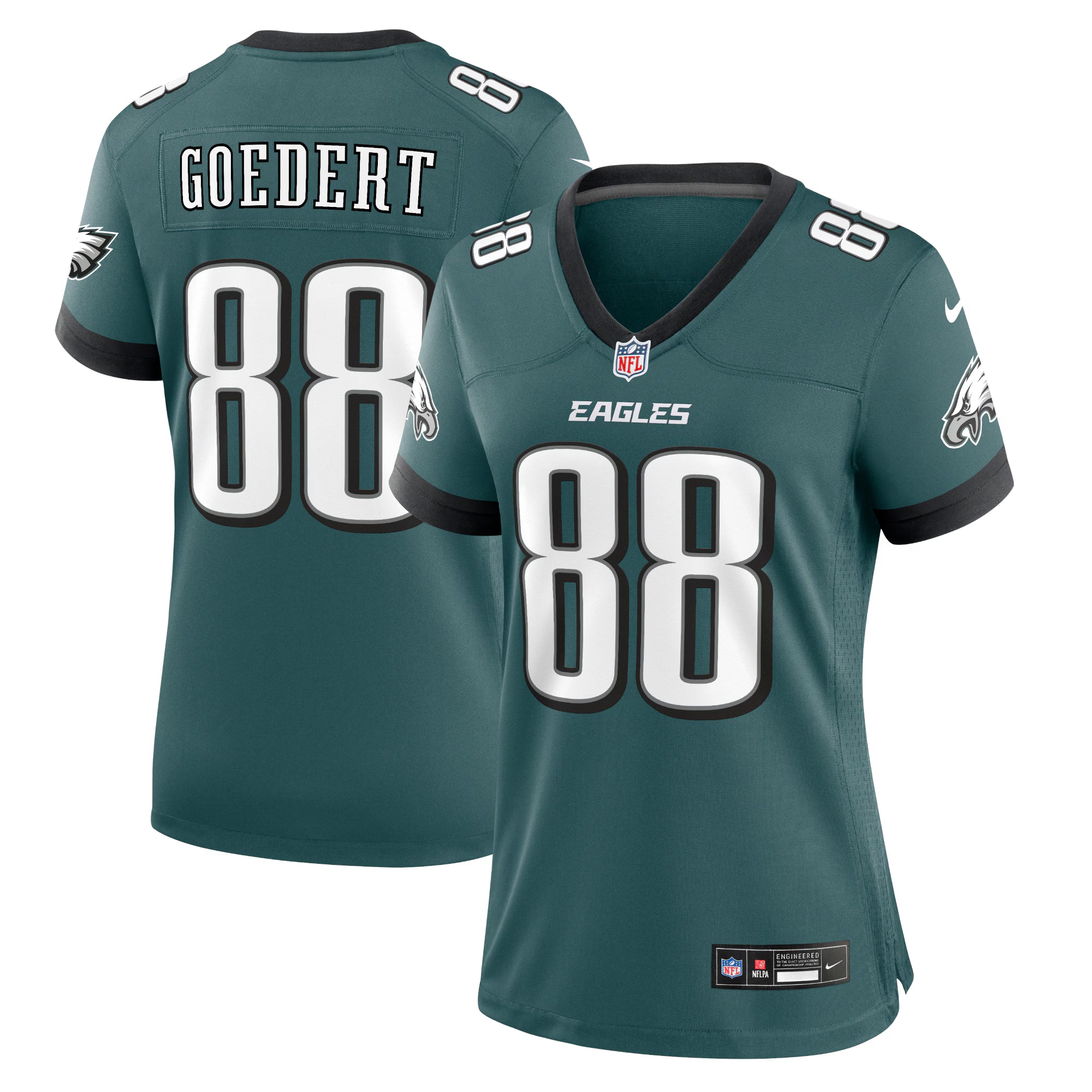 Dallas Goedert Philadelphia Eagles Nike Women's Team Game Jersey - Midnight Green