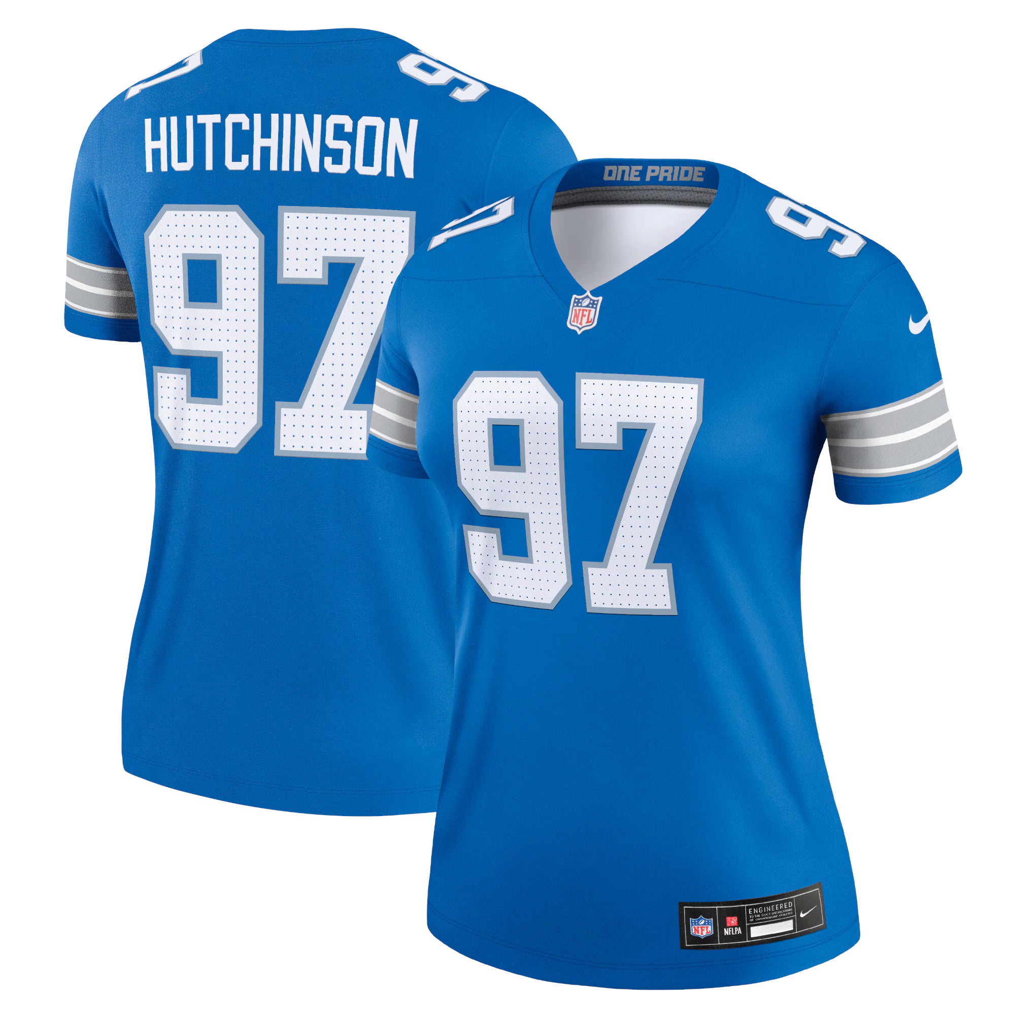 Aidan Hutchinson Detroit Lions Nike Women's Legend Player Performance Top -  Blue