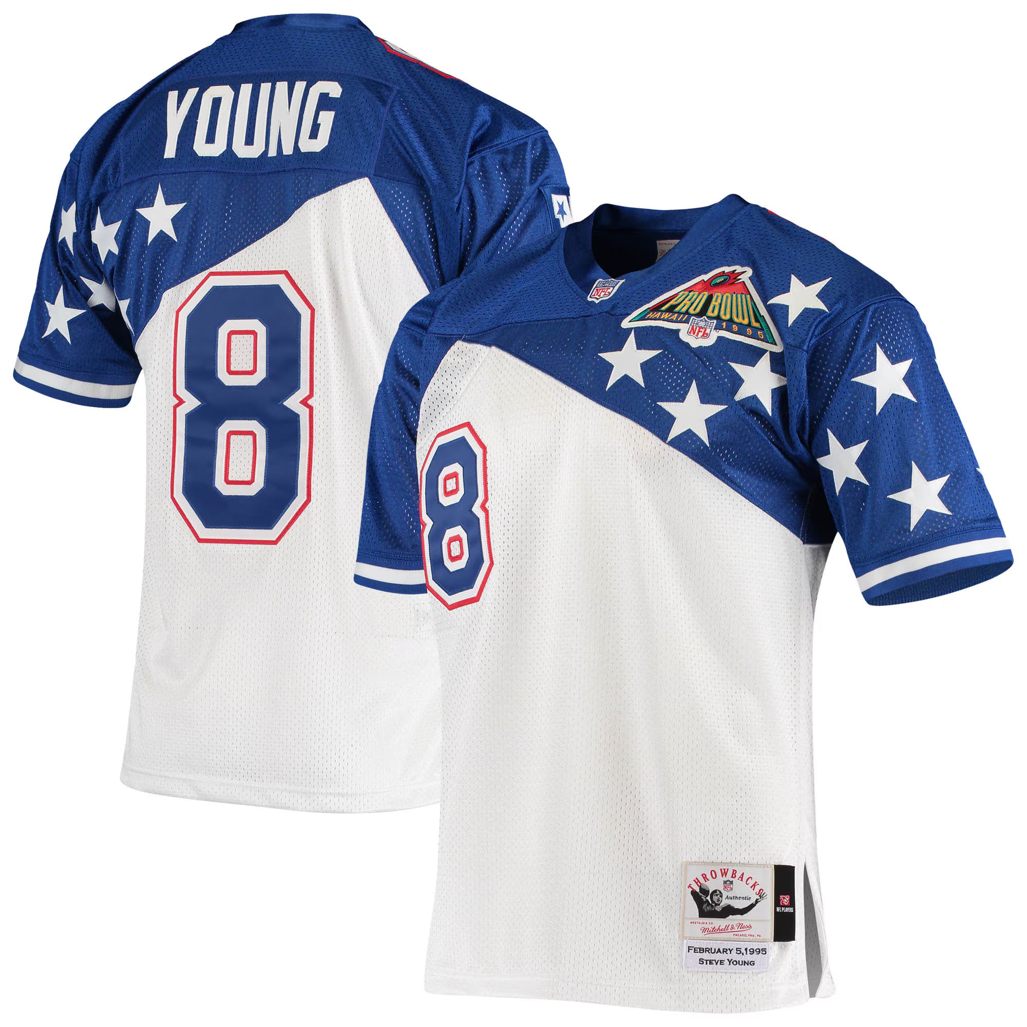 Steve Young NFC Mitchell &amp; Ness 1994 Pro Bowl Authentic Jersey - White/Blue