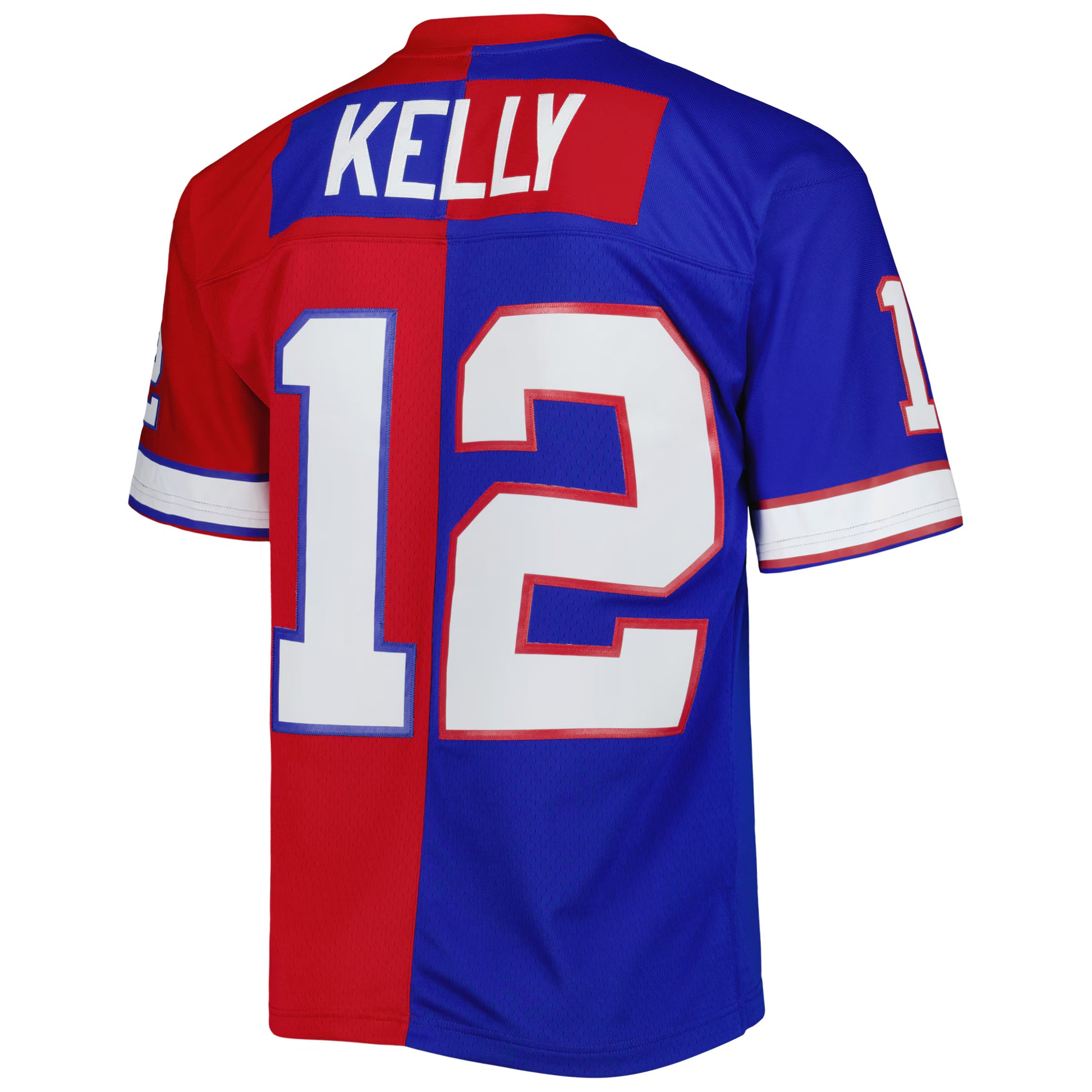 Jim Kelly Buffalo Bills Mitchell &amp; Ness 1990 Split Legacy Replica Jersey - Royal/Red