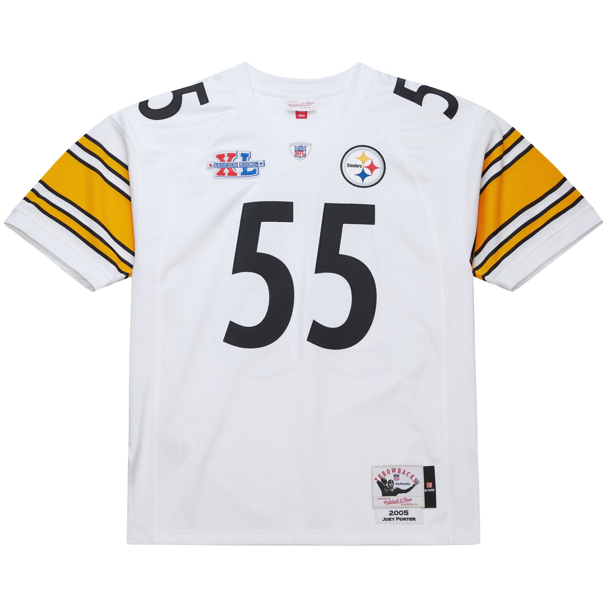 Joey Porter Pittsburgh Steelers Mitchell &amp; Ness 2005 Authentic Throwback Retired Player Jersey - White