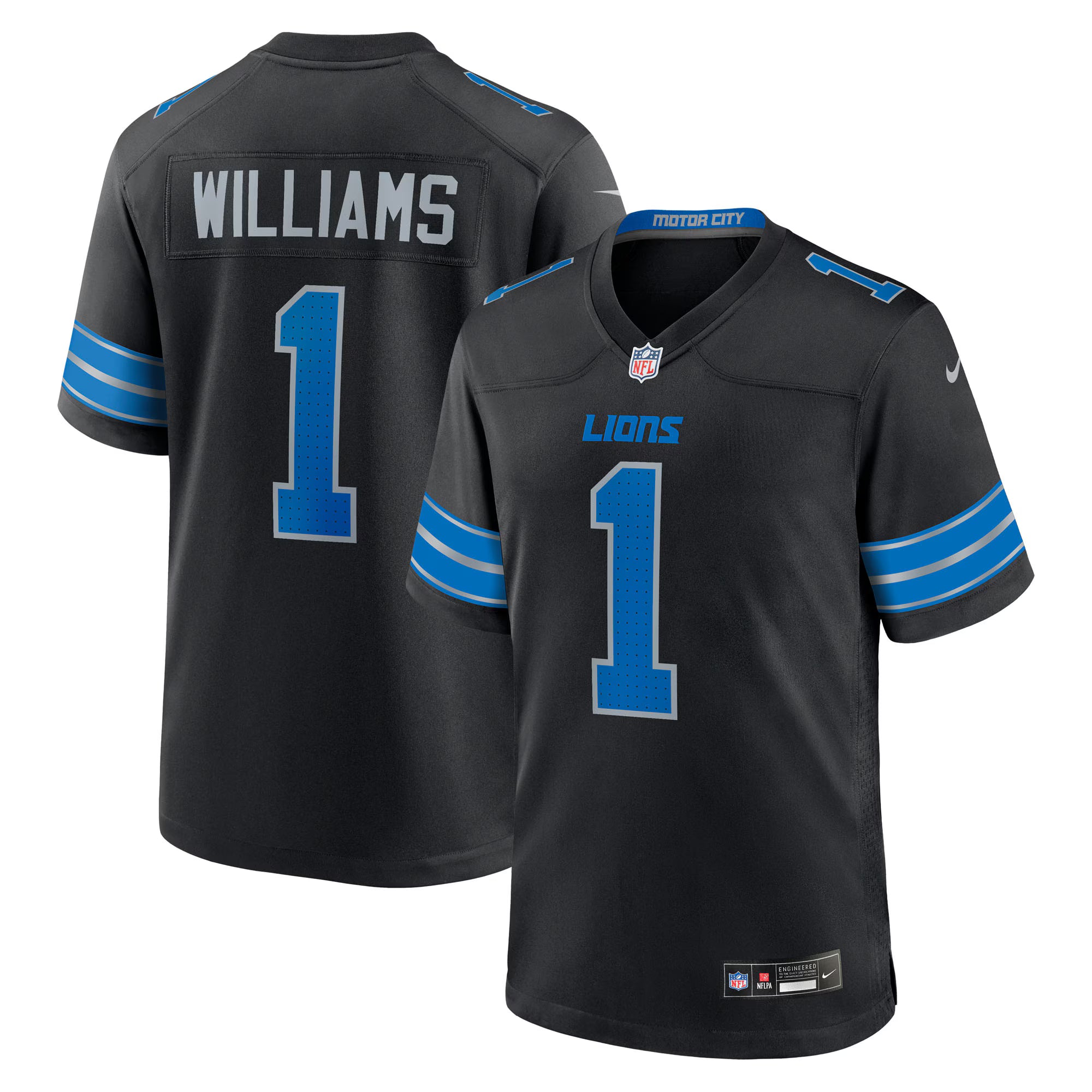 Jameson Williams Detroit Lions Nike Alternate Game Player Jersey - Black