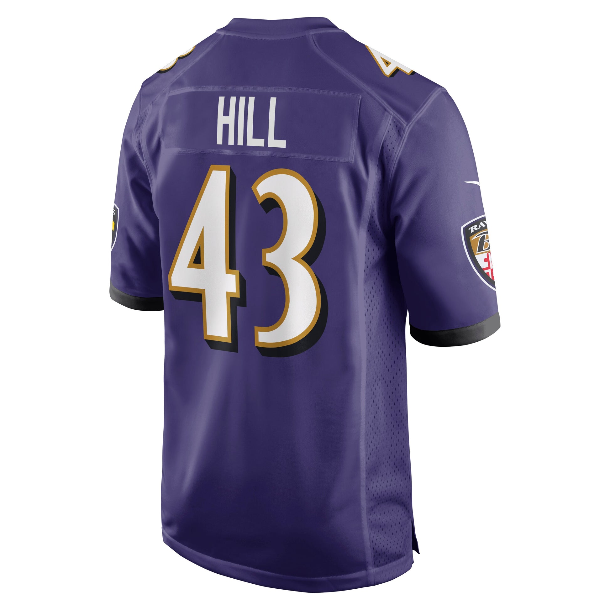 Justice Hill Baltimore Ravens Nike Game Jersey - Purple