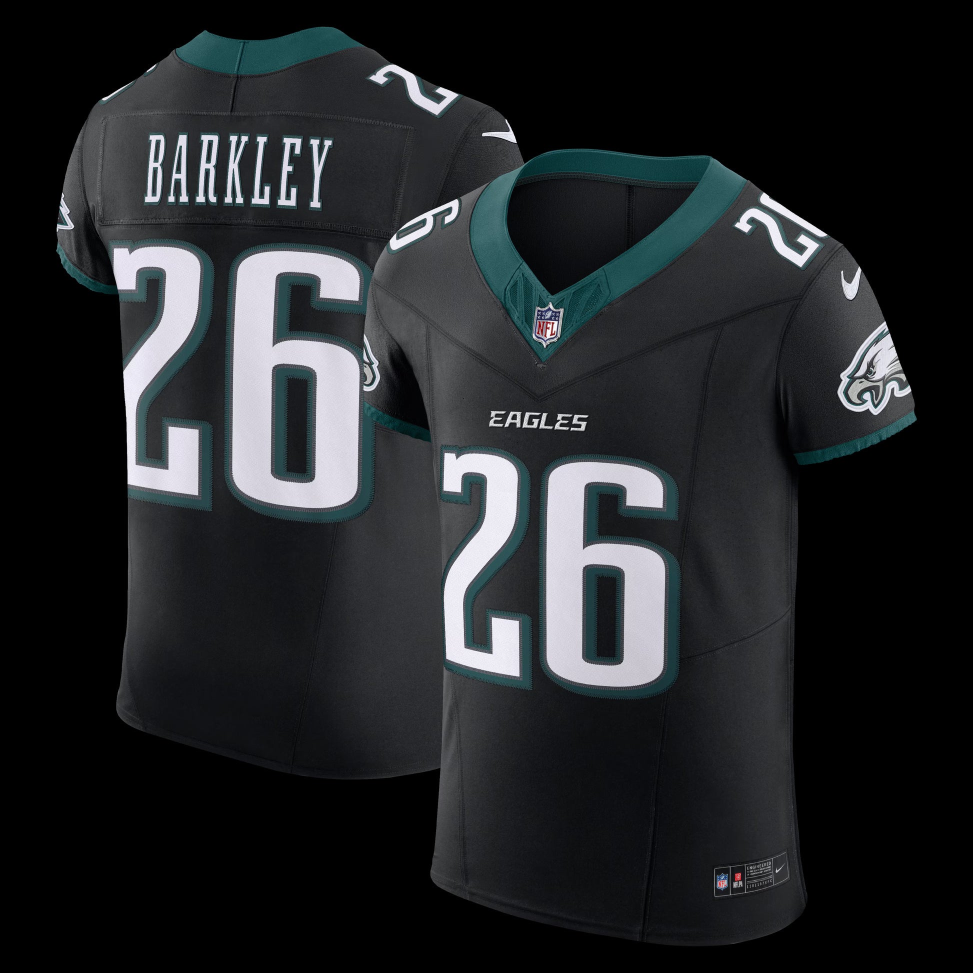 Saquon Barkley Philadelphia Eagles Nike Alternate  Vapor F.U.S.E. Elite Jersey - Black