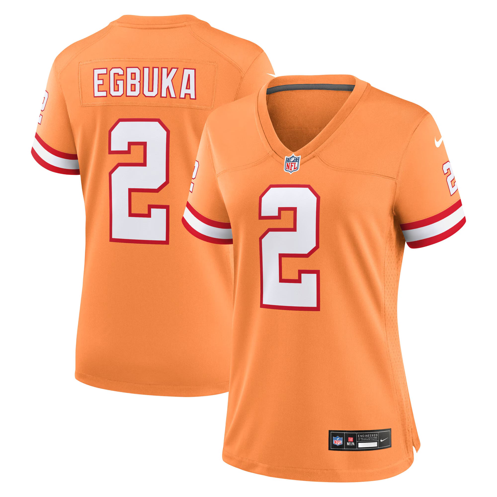 Emeka Egbuka  Tampa Bay Buccaneers Nike Women's Alternate 2  Game Jersey - Creamsicle