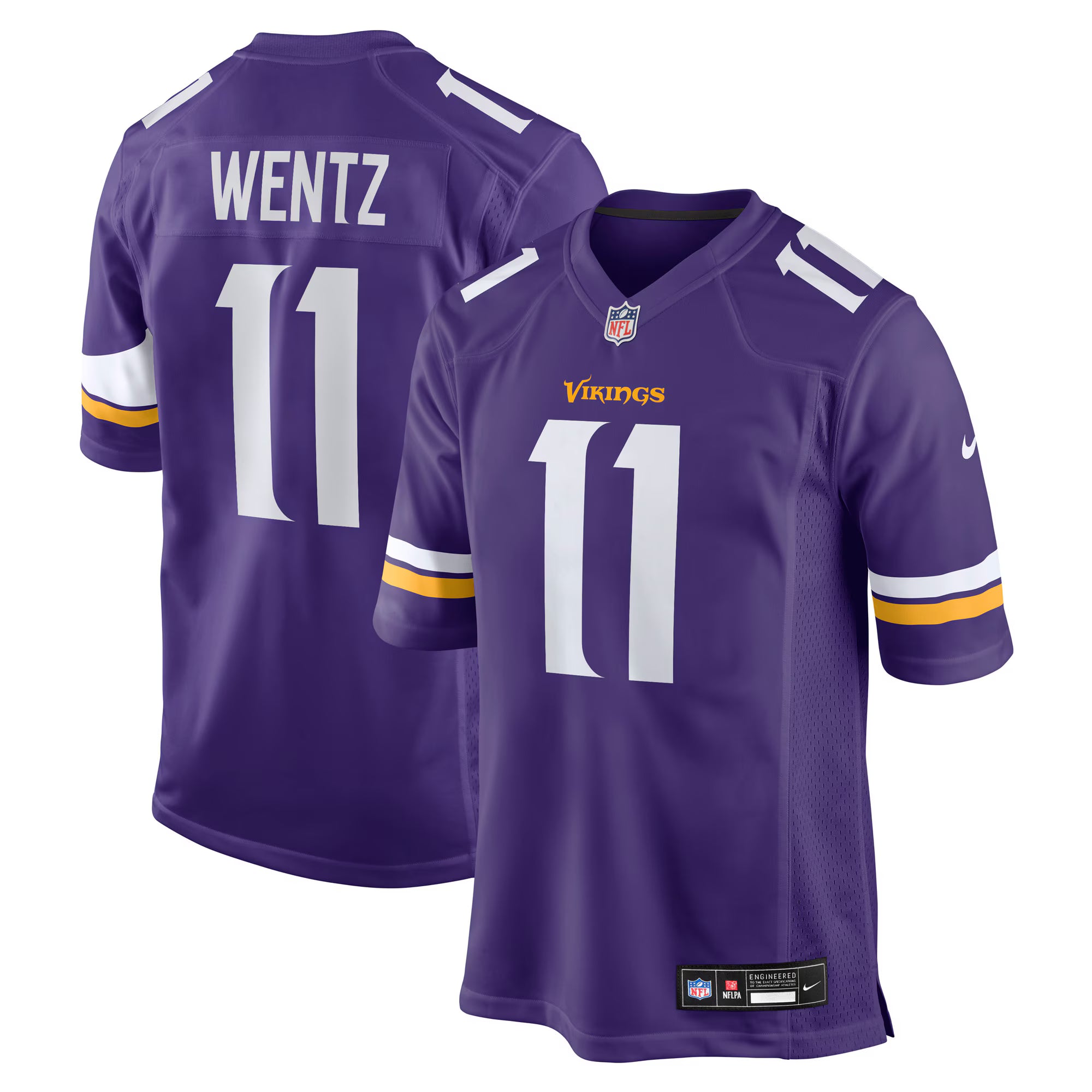 Carson Wentz Minnesota Vikings Nike Team Game Jersey -  Purple