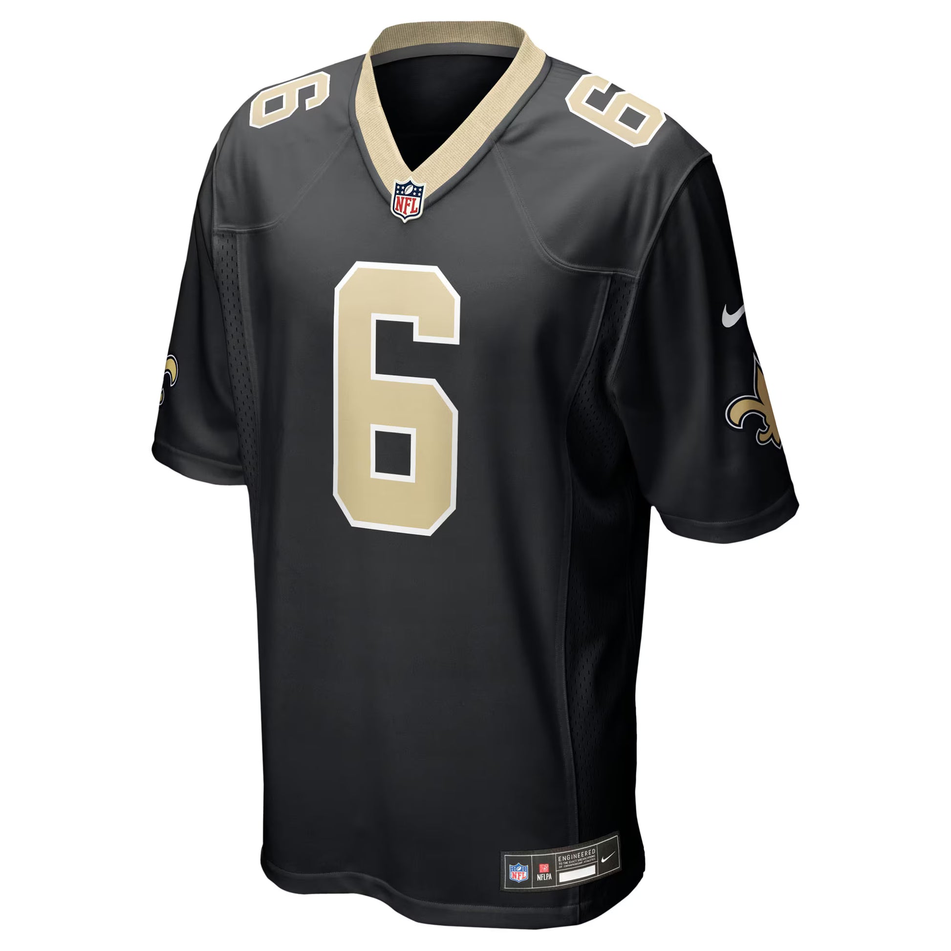 Tyler Shough New Orleans Saints Nike Game Jersey - Black