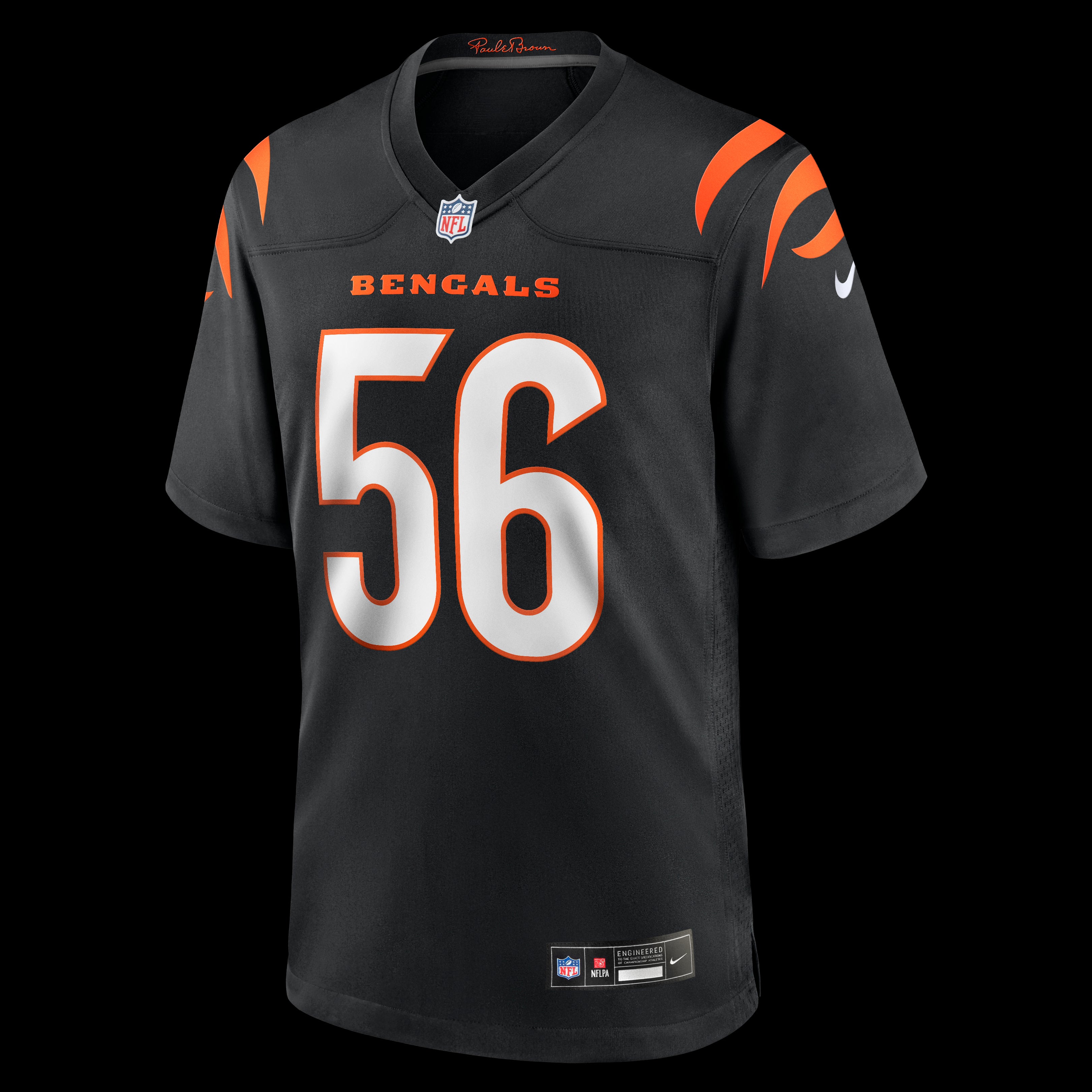Myles Cole Cincinnati Bengals Nike Team Game Jersey -  Black