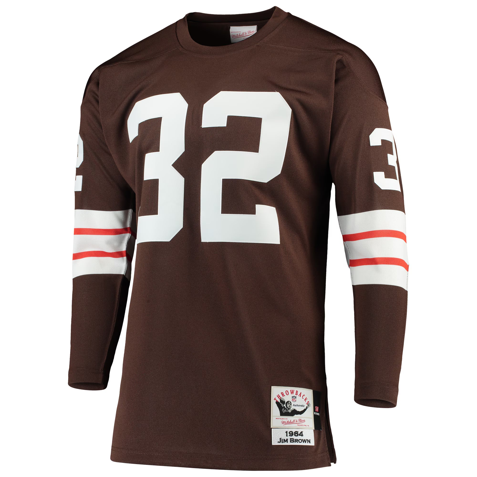Jim Brown Cleveland Browns 1964 Mitchell &amp; Ness Authentic Throwback Retired Player Jersey - Brown