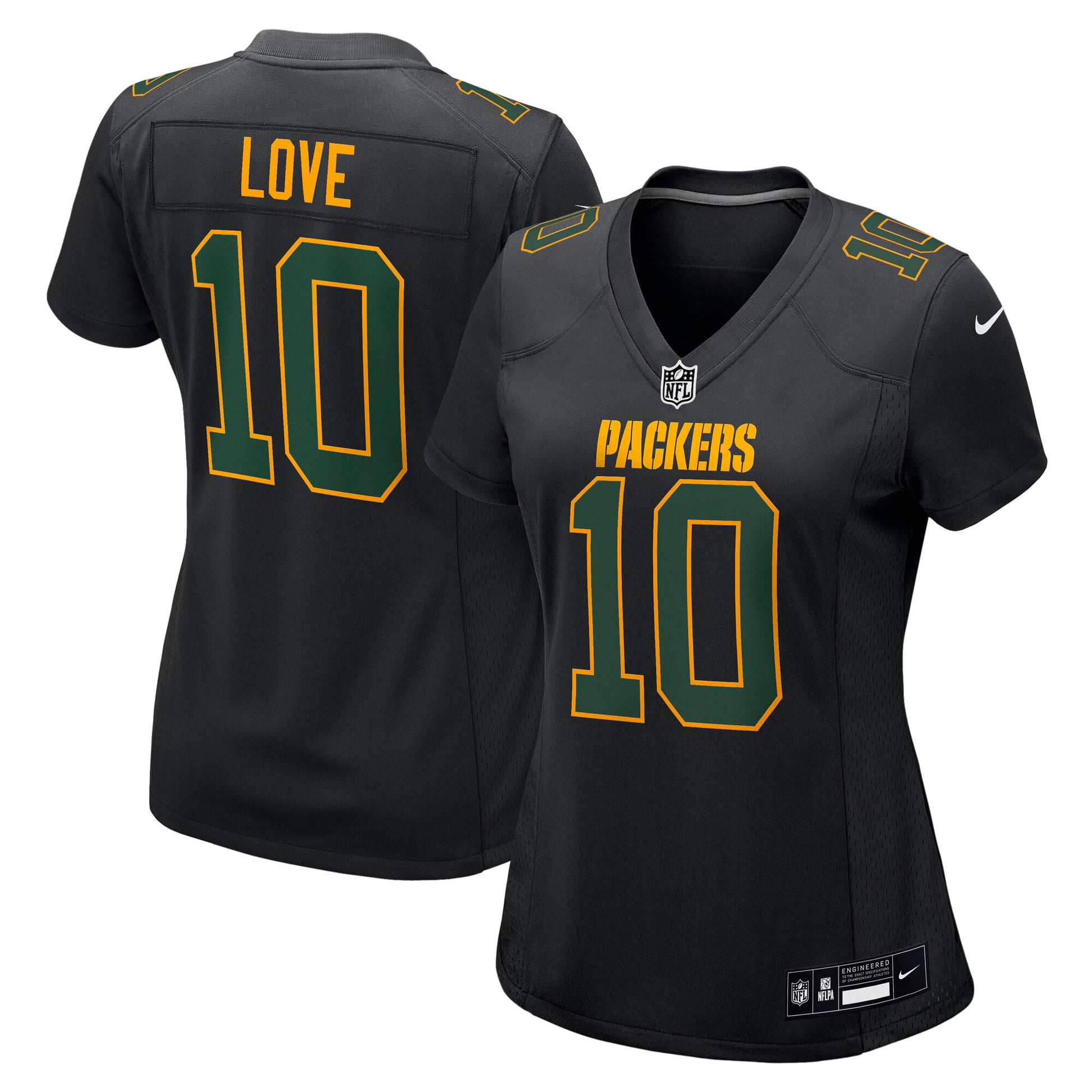 Jordan Love Green Bay Packers Nike Women's Fashion Game Jersey - Black