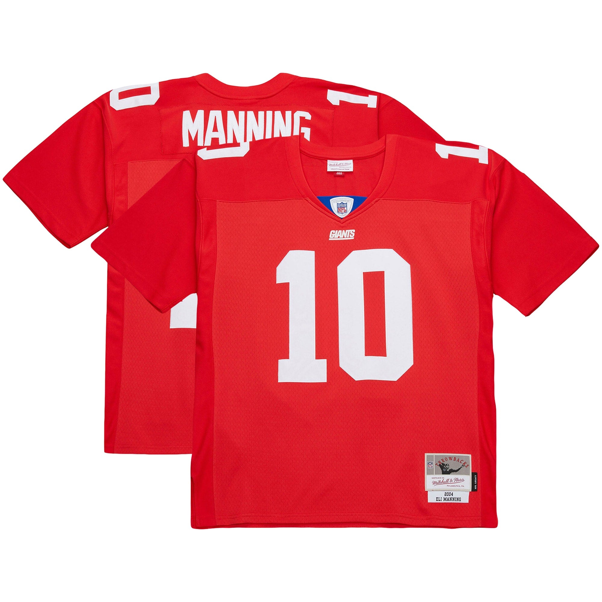 Eli Manning New York Giants Mitchell &amp; Ness 2004 Team Legacy Retired Player Big &amp; Tall Jersey - Red