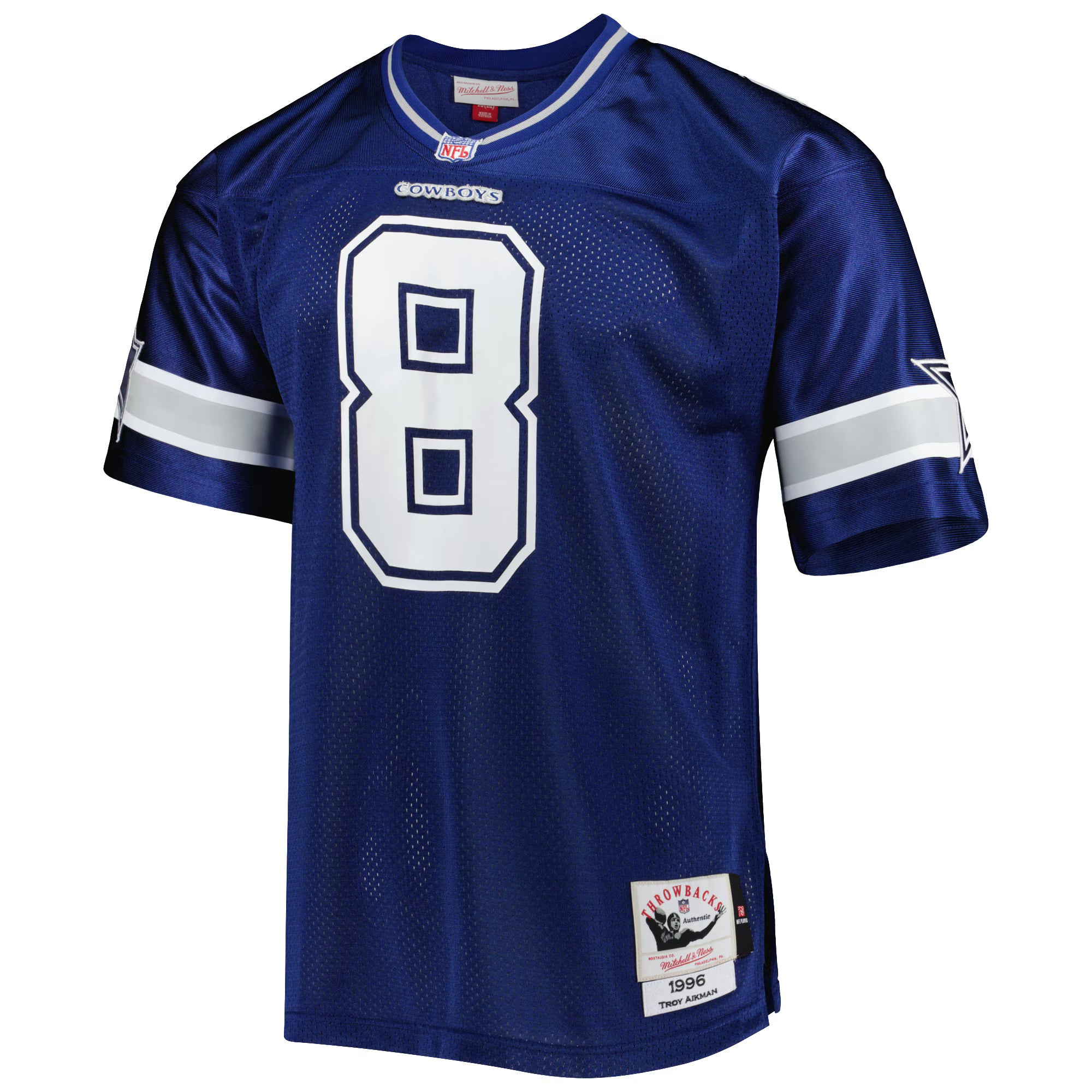 Troy Aikman Dallas Cowboys 1996 Mitchell &amp; Ness Authentic Throwback Retired Player Jersey - Navy