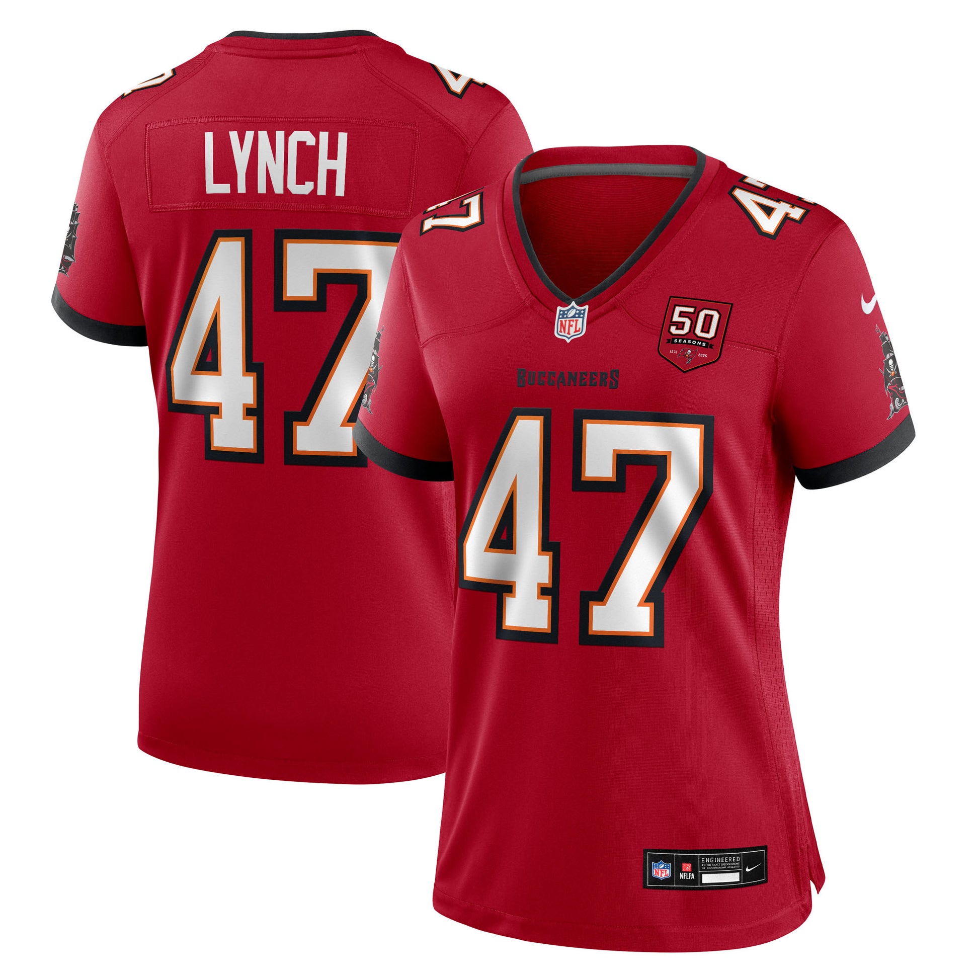 John Lynch Tampa Bay Buccaneers Nike Women's 50th Anniversary Team Game Jersey - Red