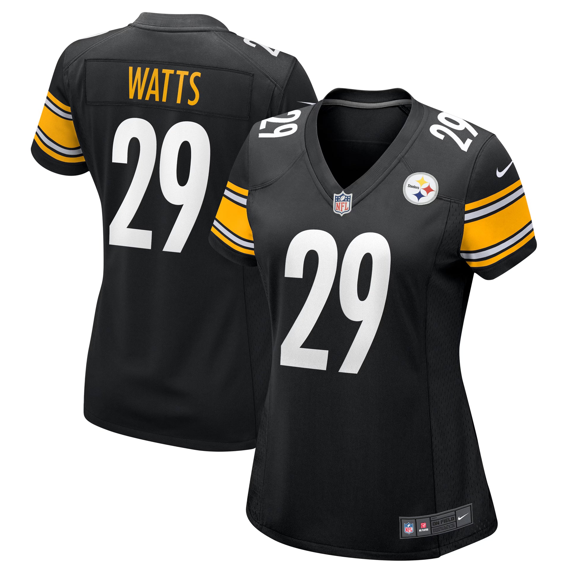 Ryan Watts Pittsburgh Steelers Nike Women's Team Game Jersey -  Black